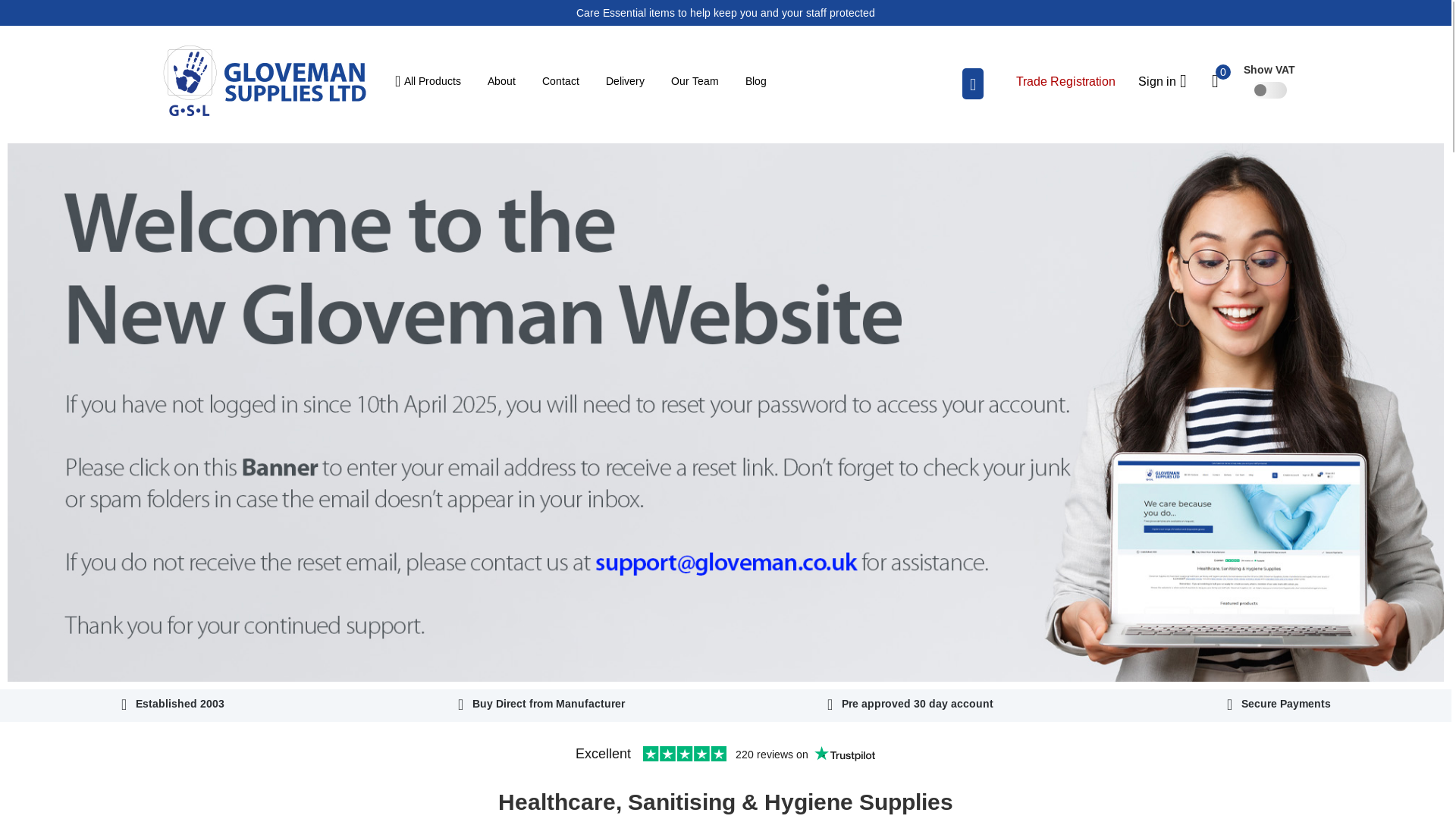 website screenshot of https://gloveman.pro/