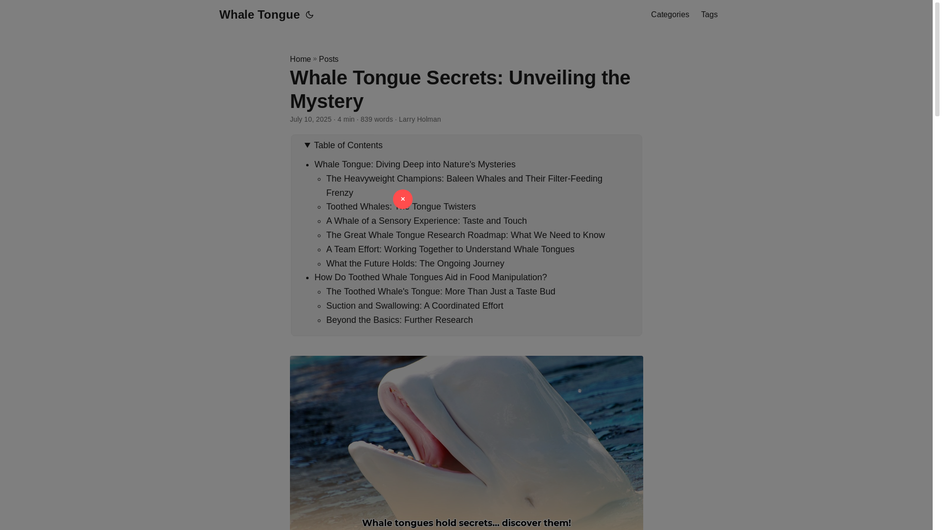 website screenshot of https://whale-tongue.pages.dev/