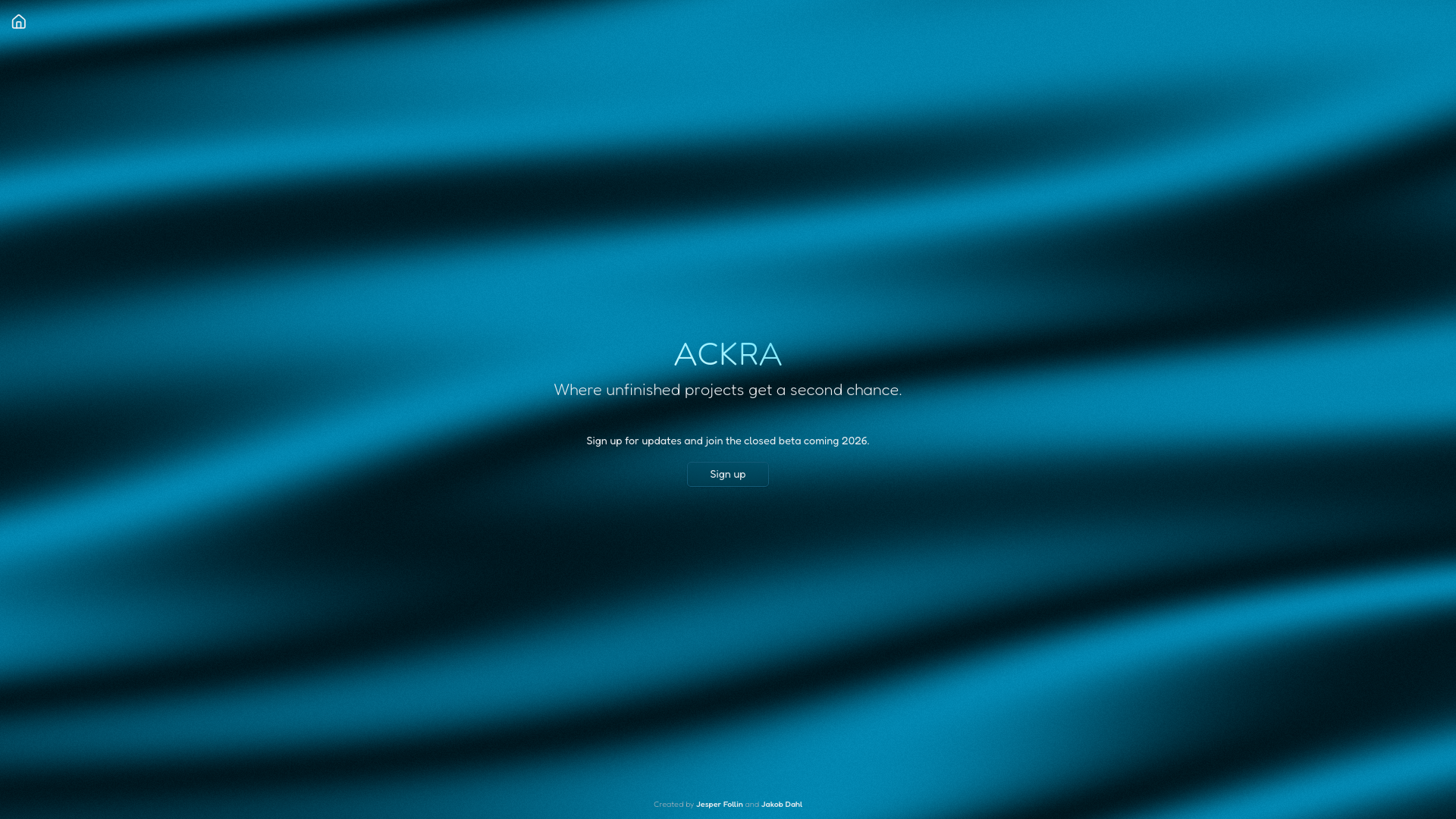 website screenshot of https://ackra.io/