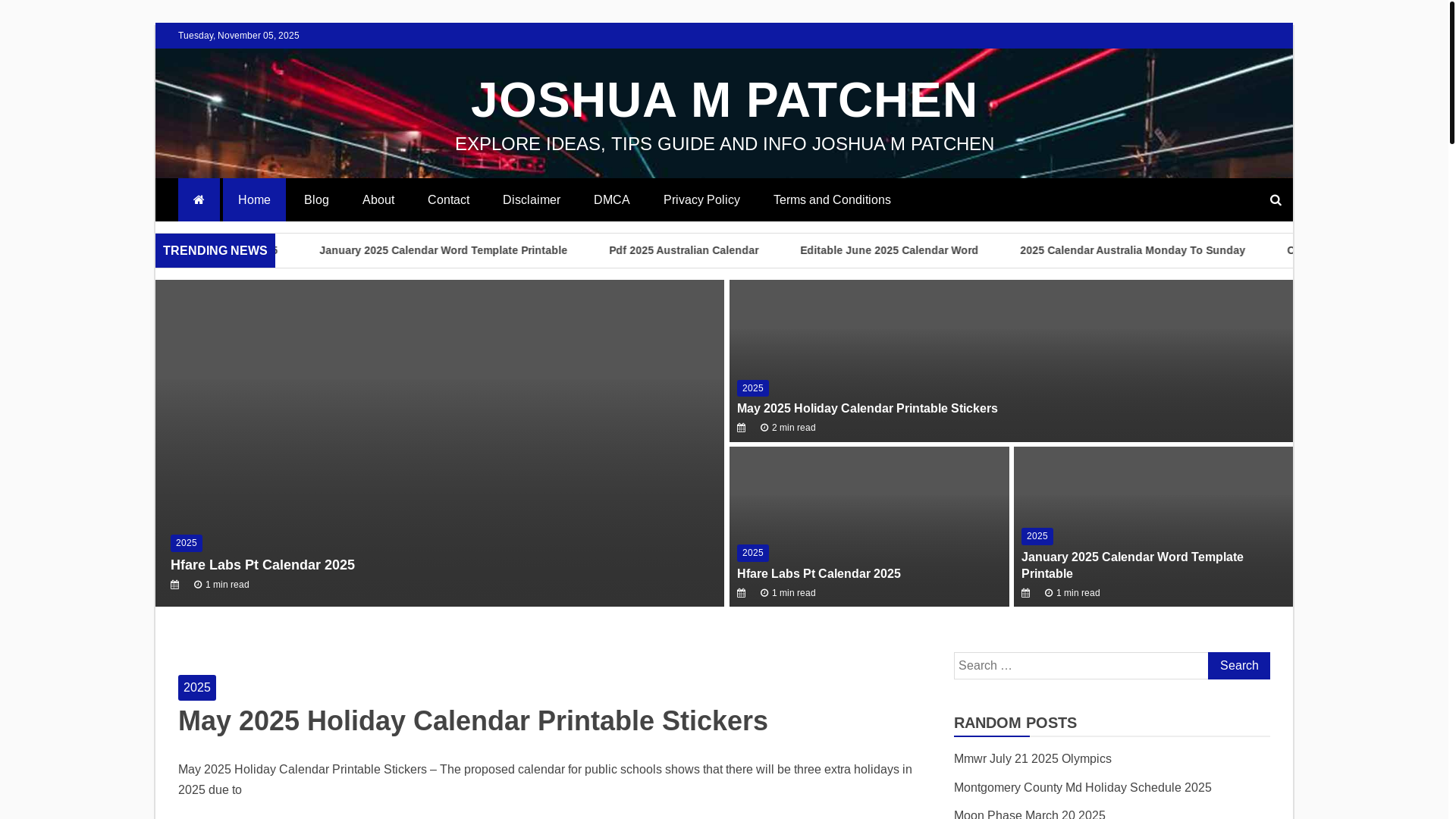 website screenshot of https://joshuampatchent.pages.dev/