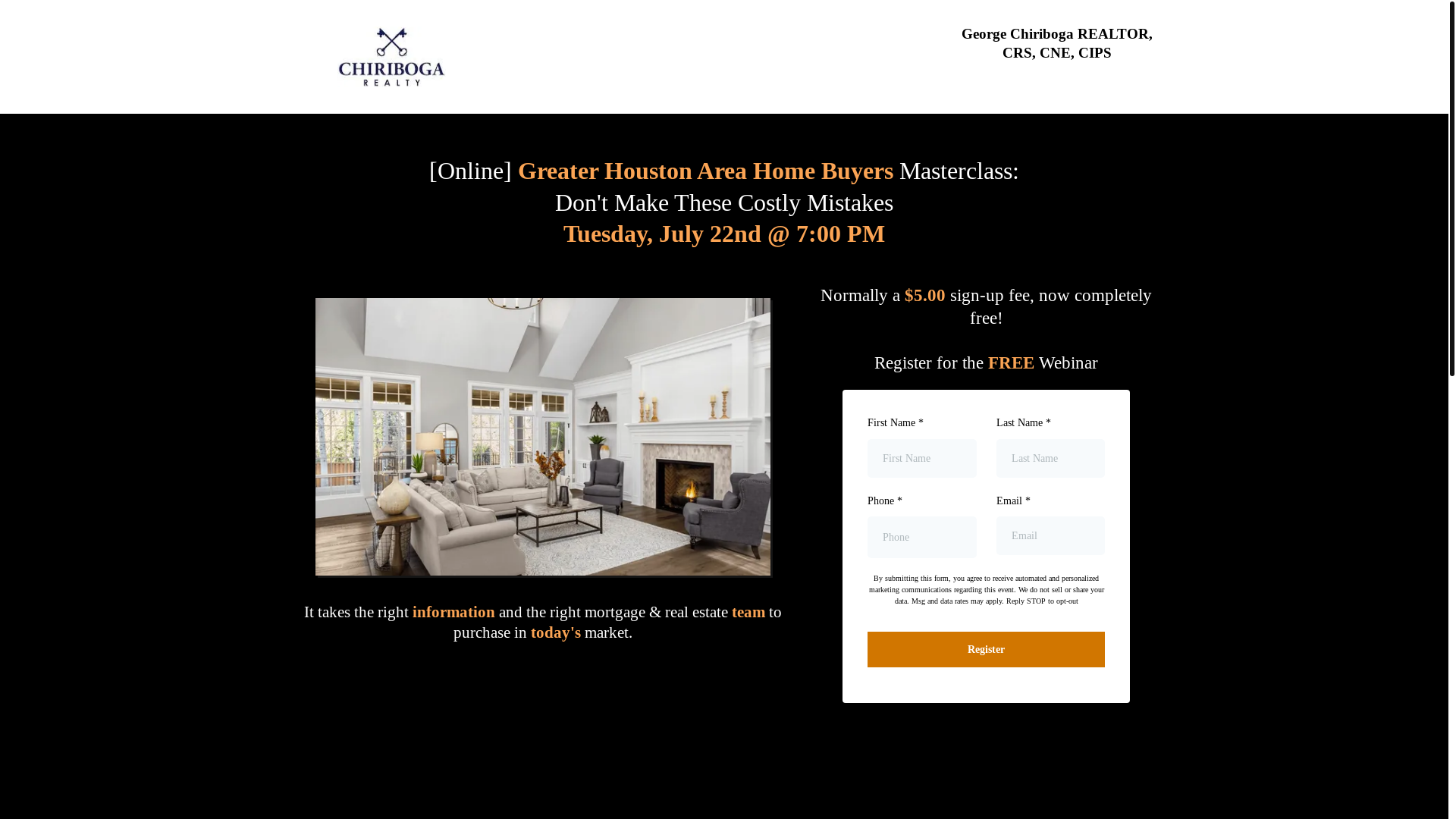 website screenshot of https://houstonhomebuyersclass.com/