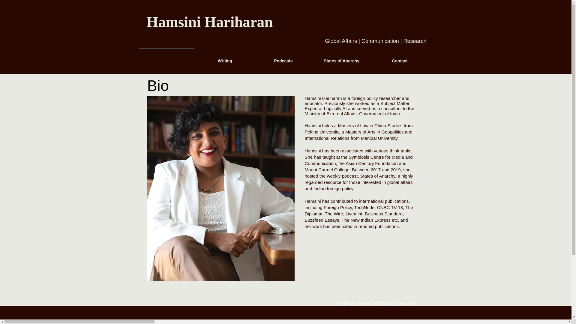 website screenshot of https://hamsini.info/