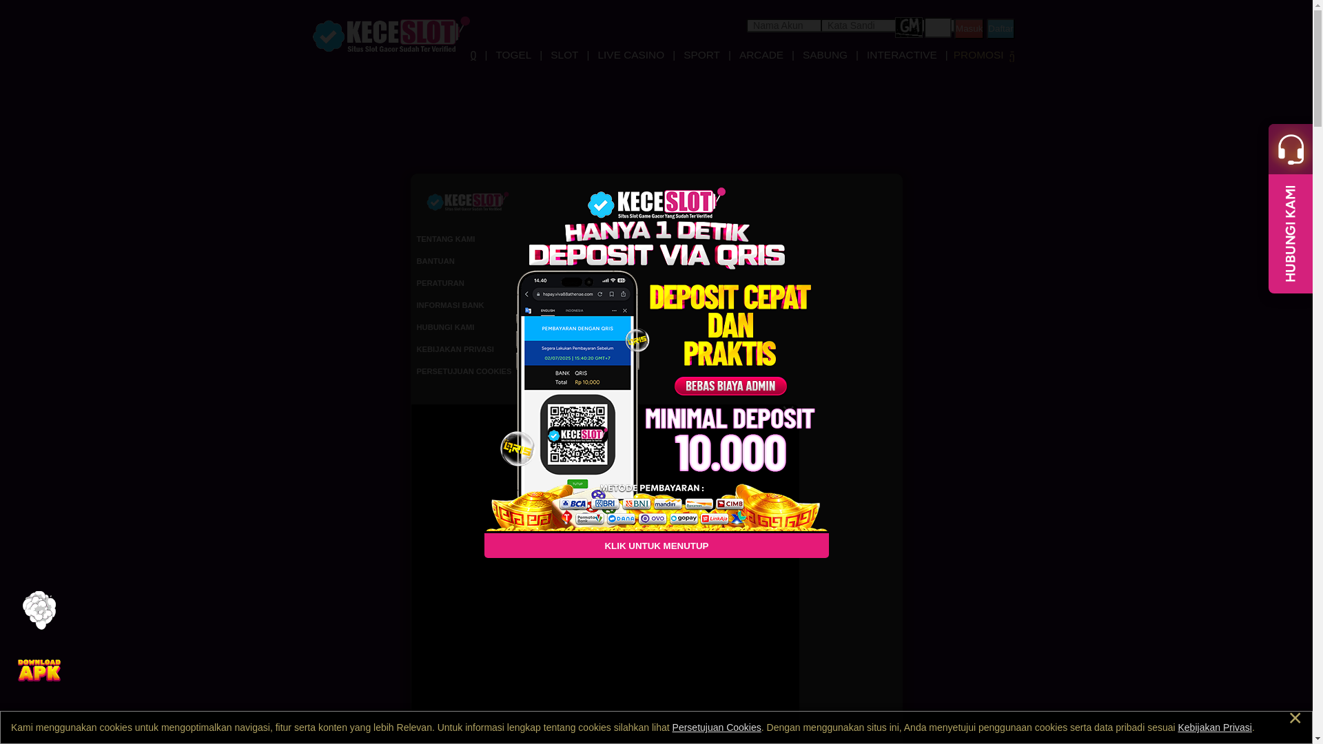 website screenshot of https://kecelinkz.site/
