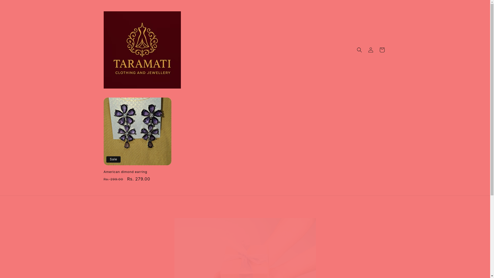 website screenshot of https://taramaticlothing.in/