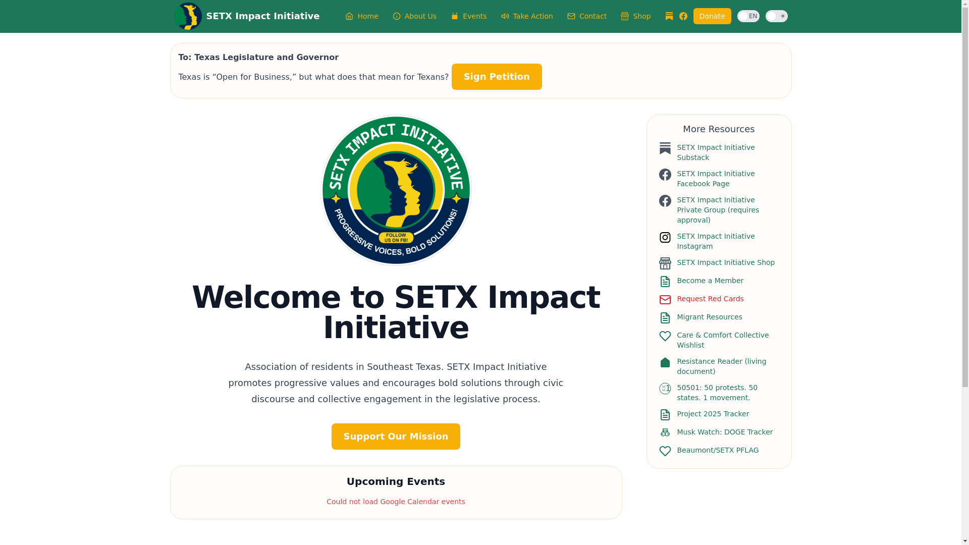 website screenshot of https://setx-impact-initiative-website.pages.dev/