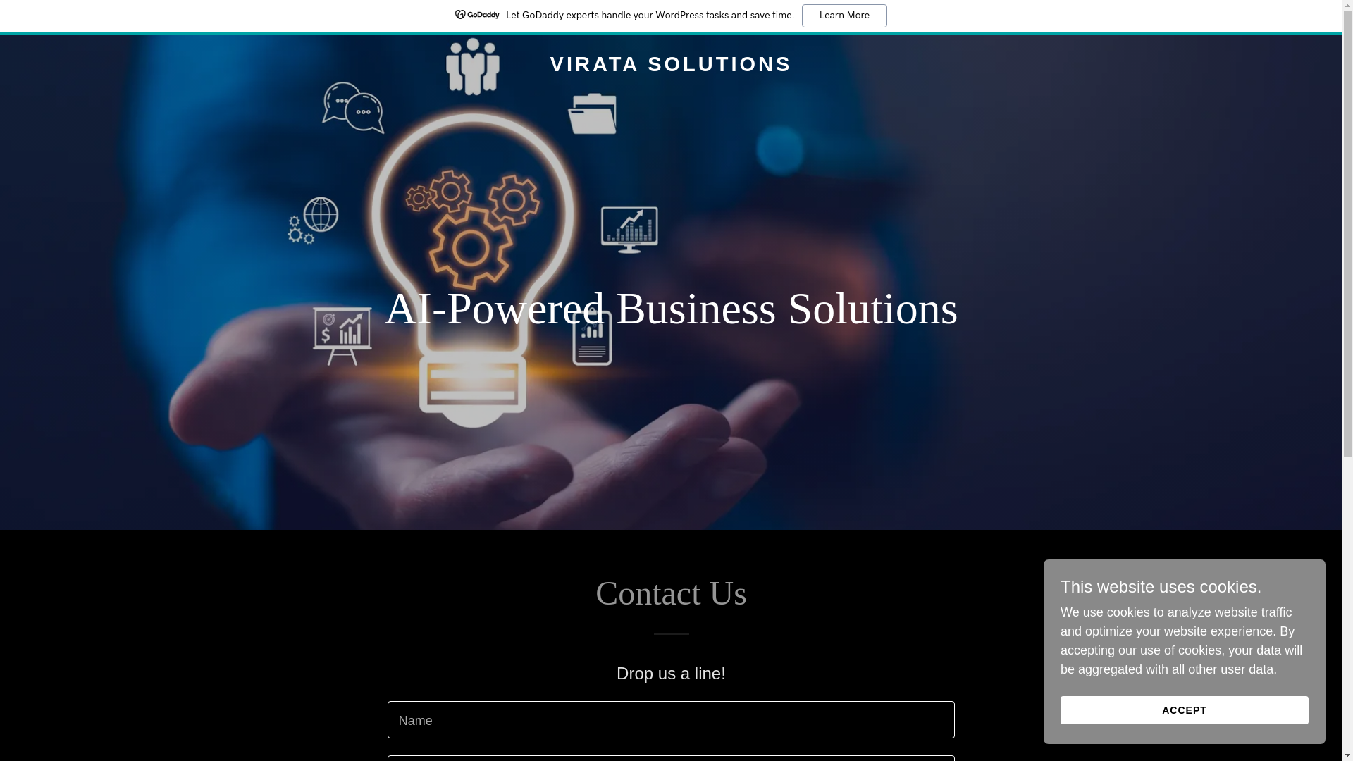 website screenshot of https://viratasolutions.ai/