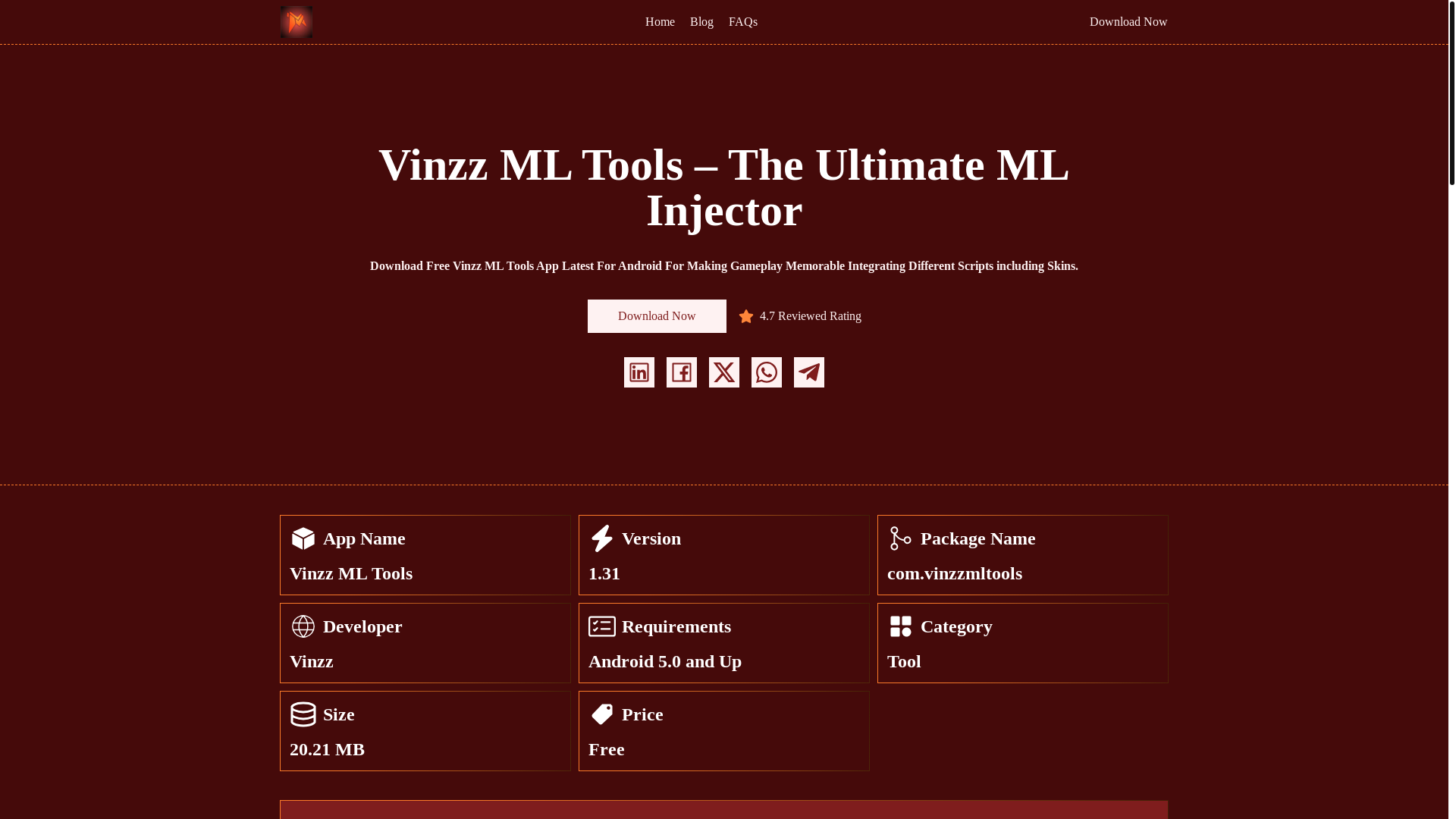 website screenshot of https://vinzz-ml.pages.dev/