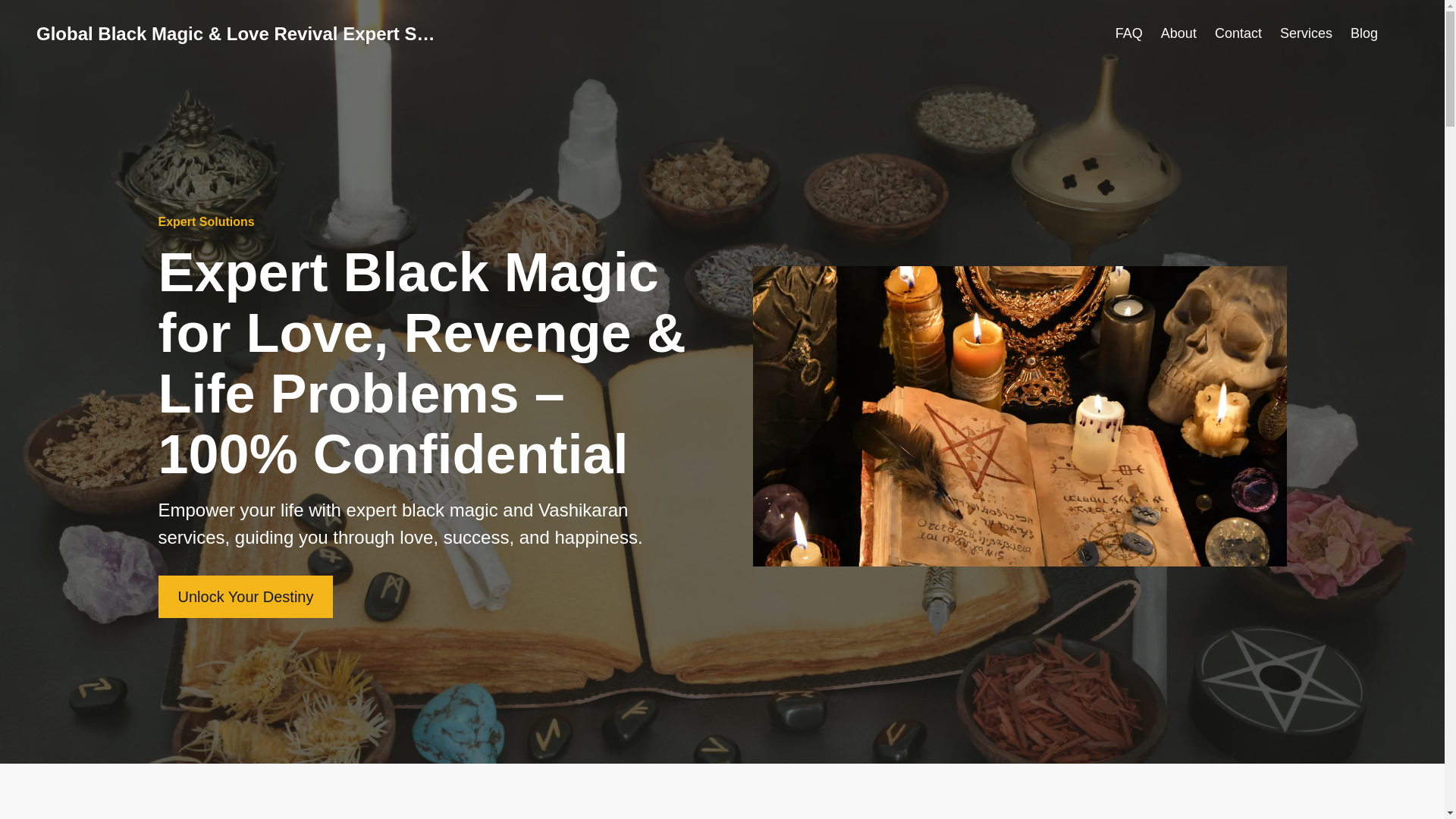 website screenshot of https://blackpowerspell.com/
