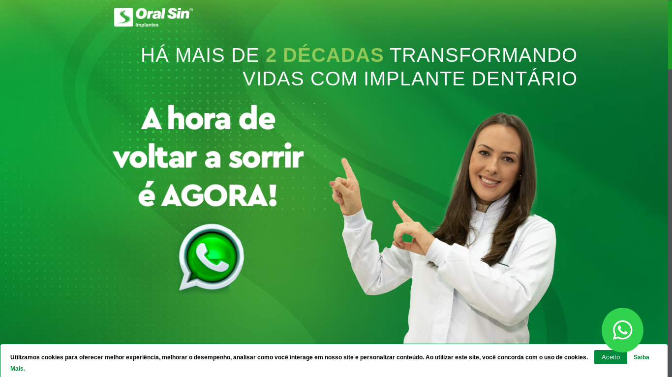 website screenshot of https://oralsincampolargo.com.br/