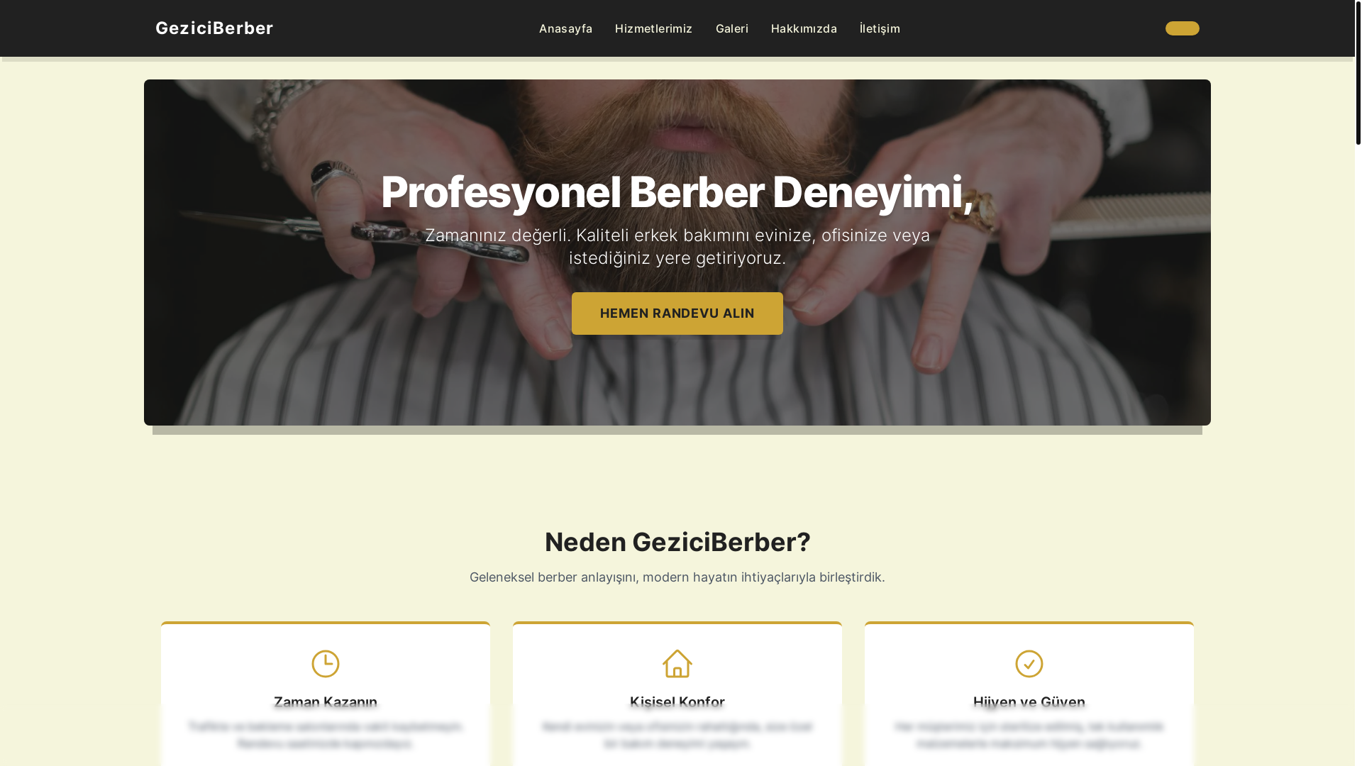 website screenshot of https://geziciberber.pro/
