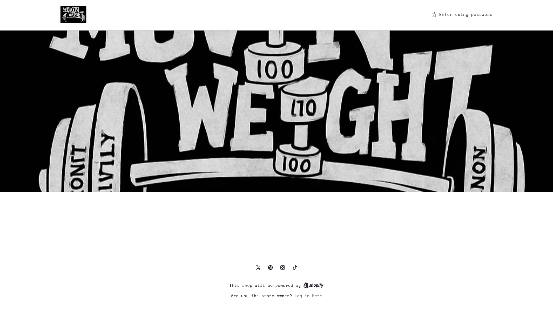 website screenshot of https://movinweightapparels.com/