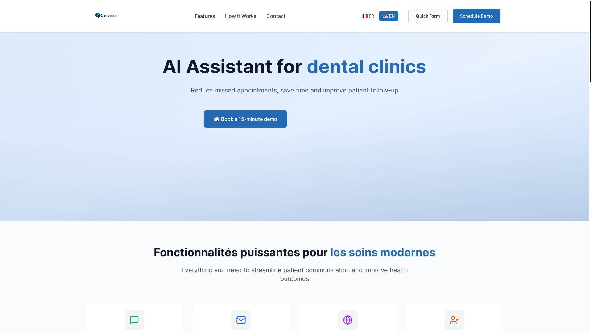 website screenshot of https://sanovia.ca/