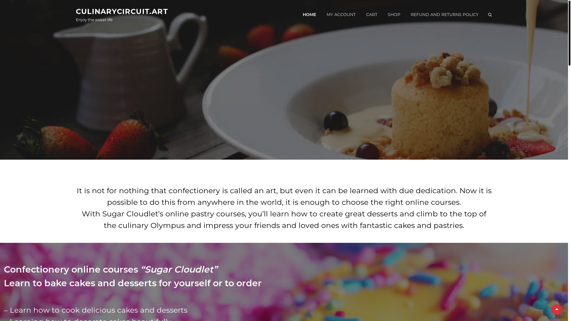 website screenshot of https://culinarycircuit.art/