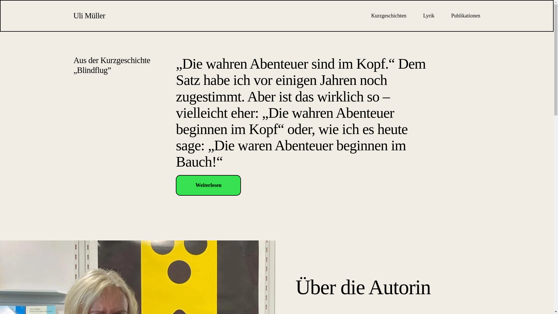 website screenshot of https://ulimueller-schreibt.de/