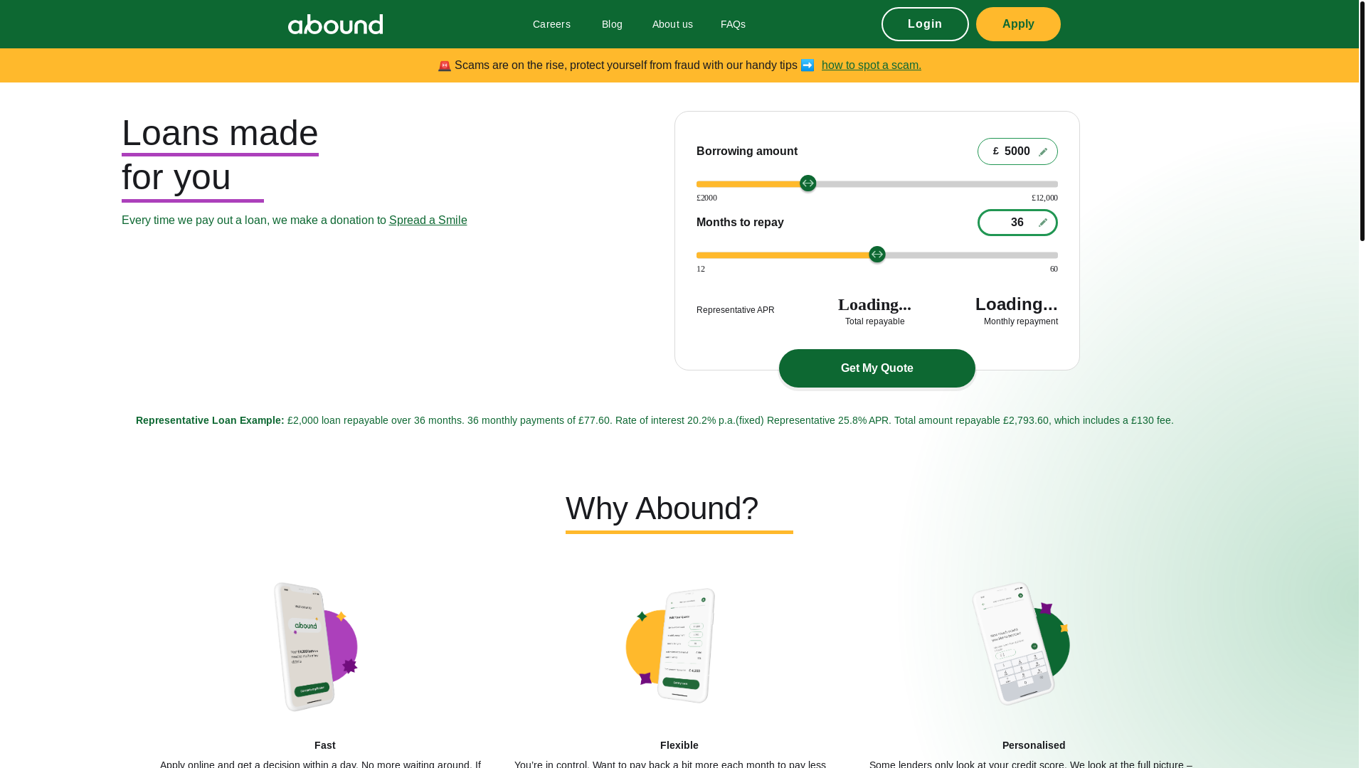 website screenshot of https://getabound.com/