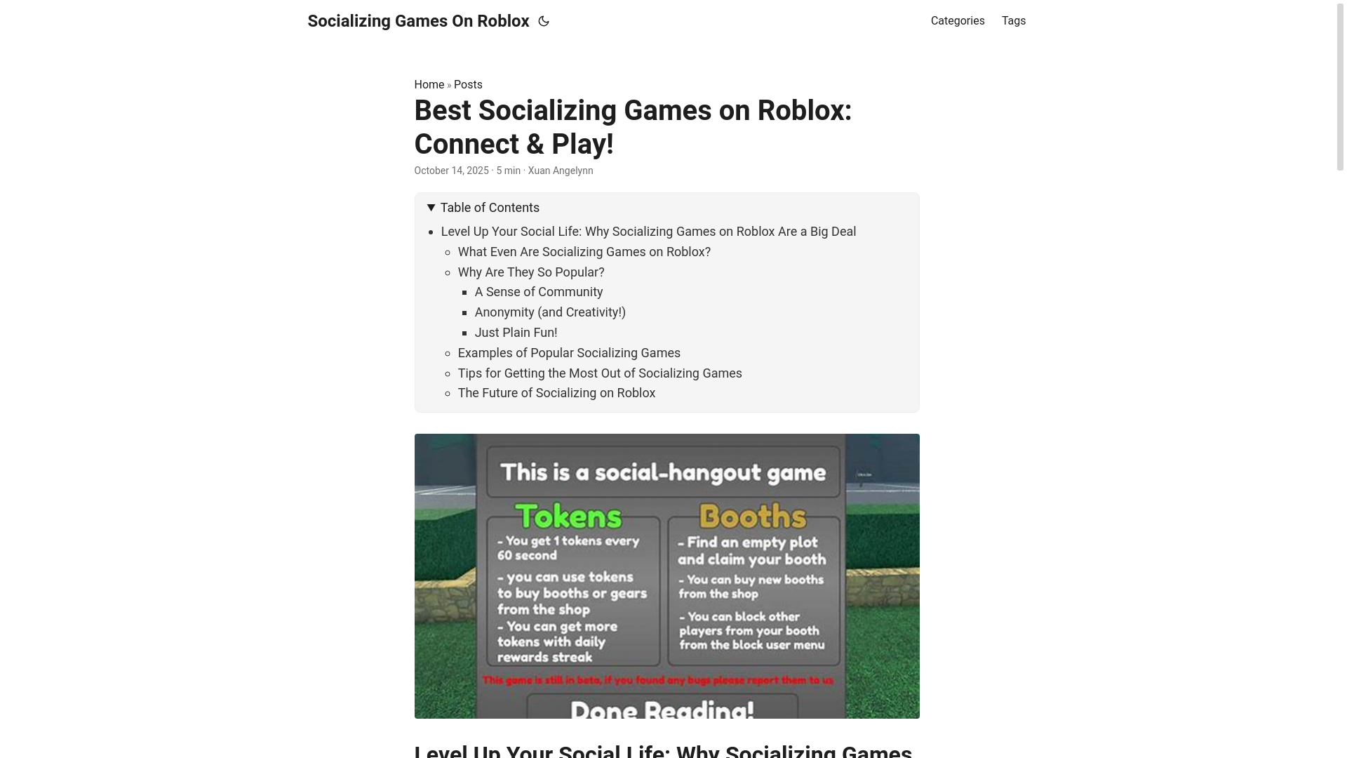 website screenshot of https://socializing-games-on-roblox.pages.dev/