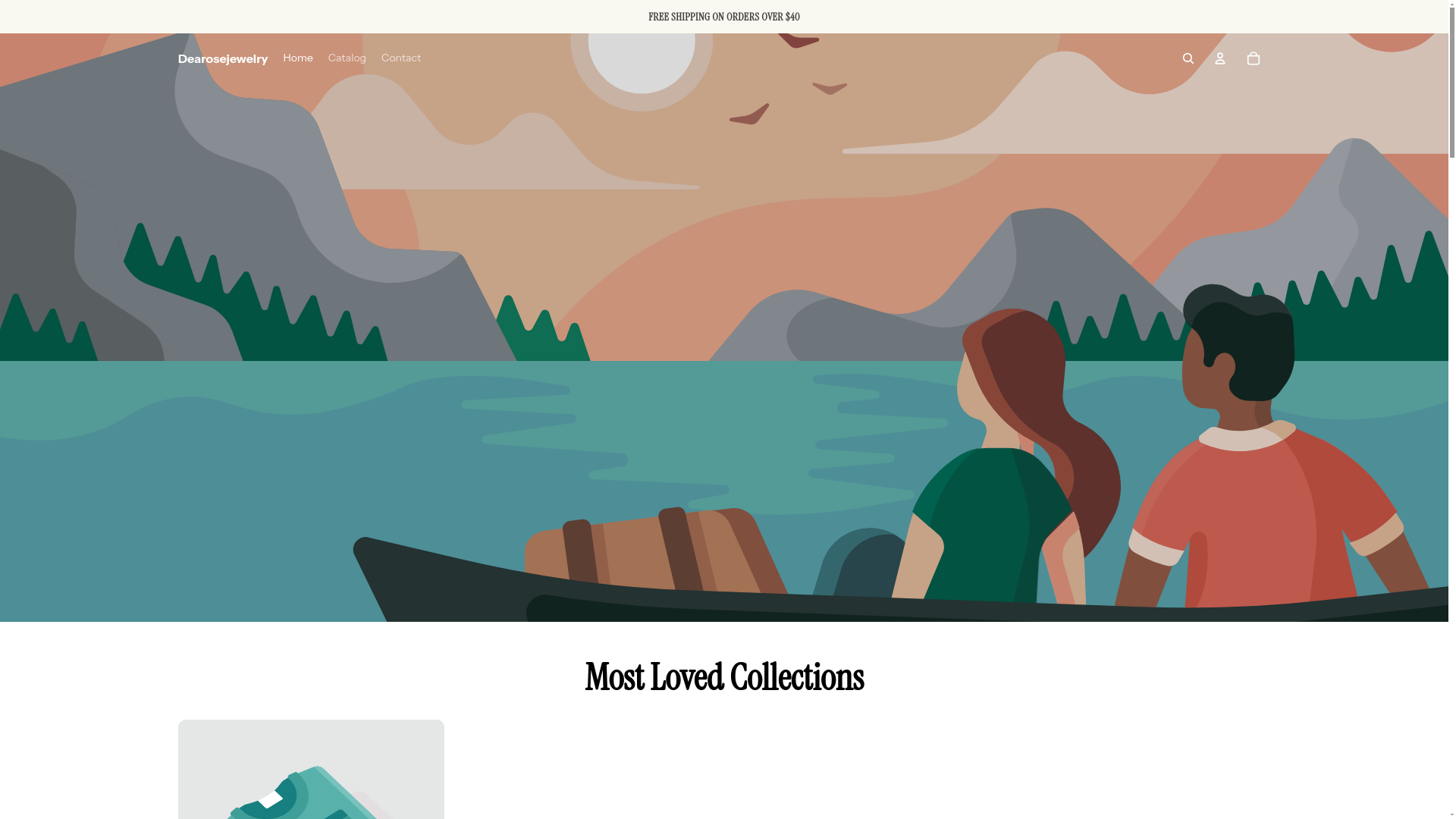 website screenshot of https://dearosejewelry.com/