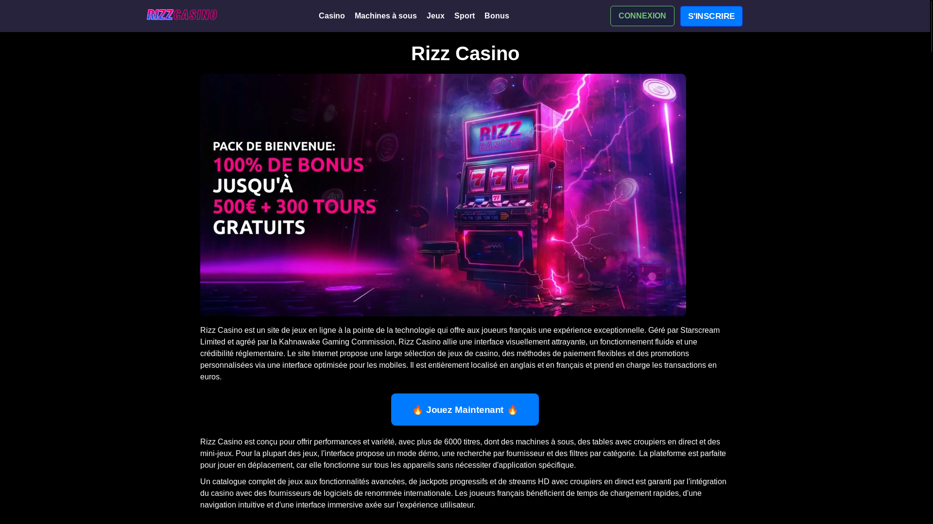 website screenshot of https://rizzcasino-fr.pages.dev/
