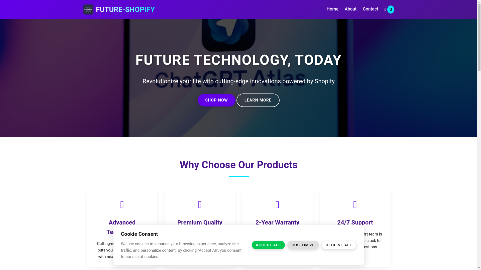 website screenshot of https://shopifyfuture.com/