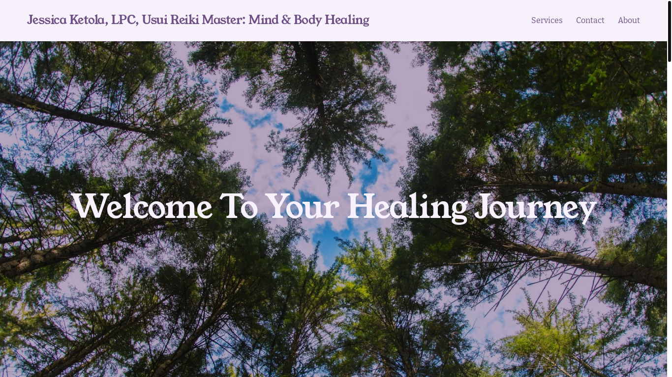 website screenshot of https://jessicaketolalpc.com/