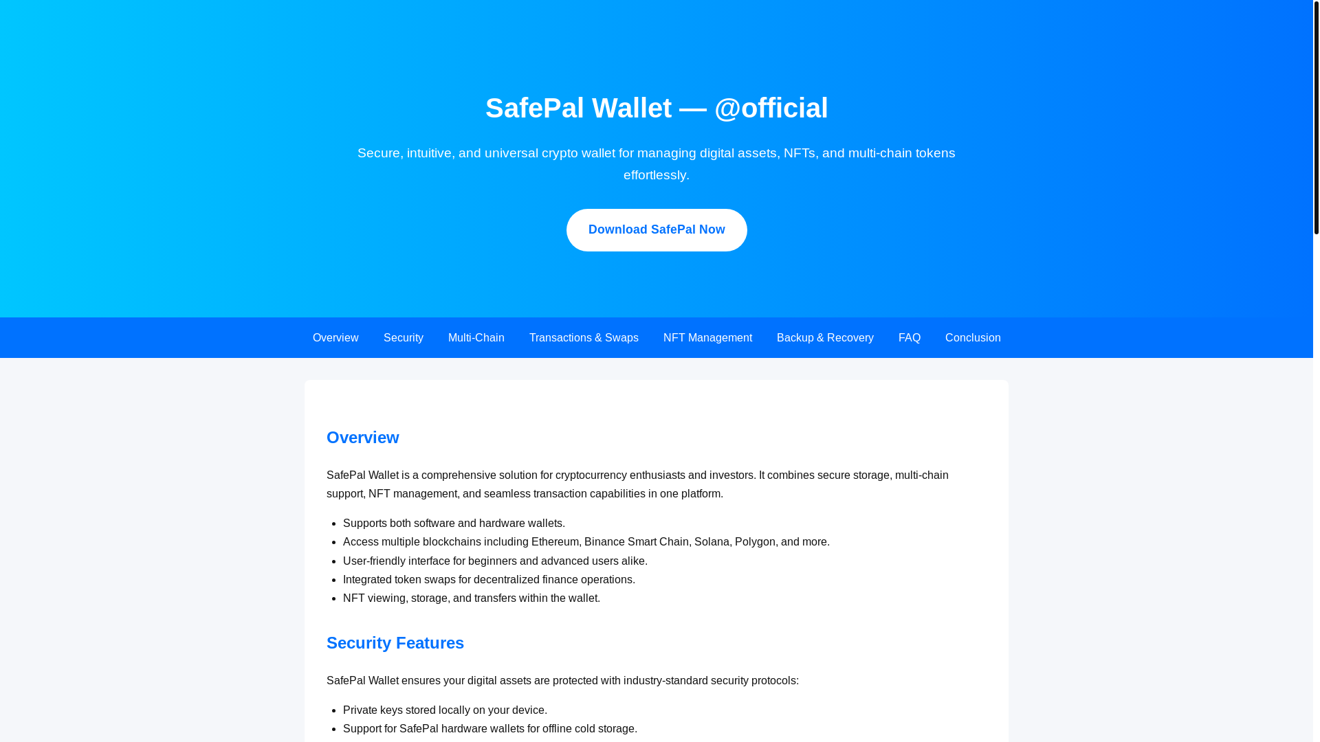 website screenshot of https://safepal-wallet-strts.pages.dev/