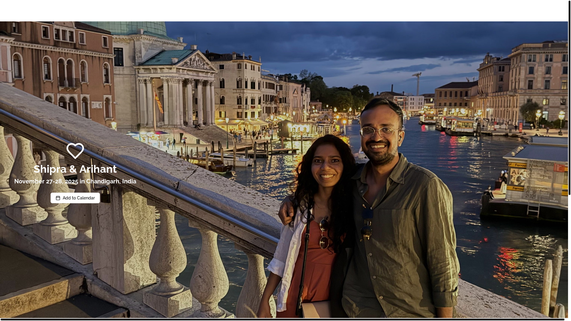 website screenshot of https://shiprawedsarihant.com/