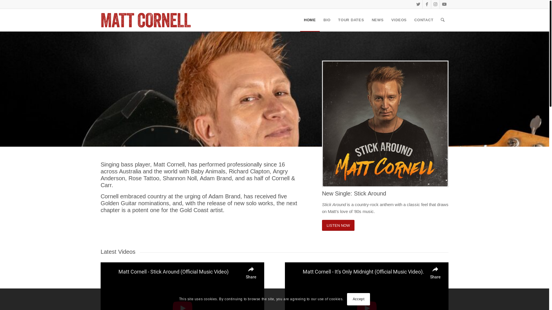 website screenshot of https://mattcornellmusic.online/