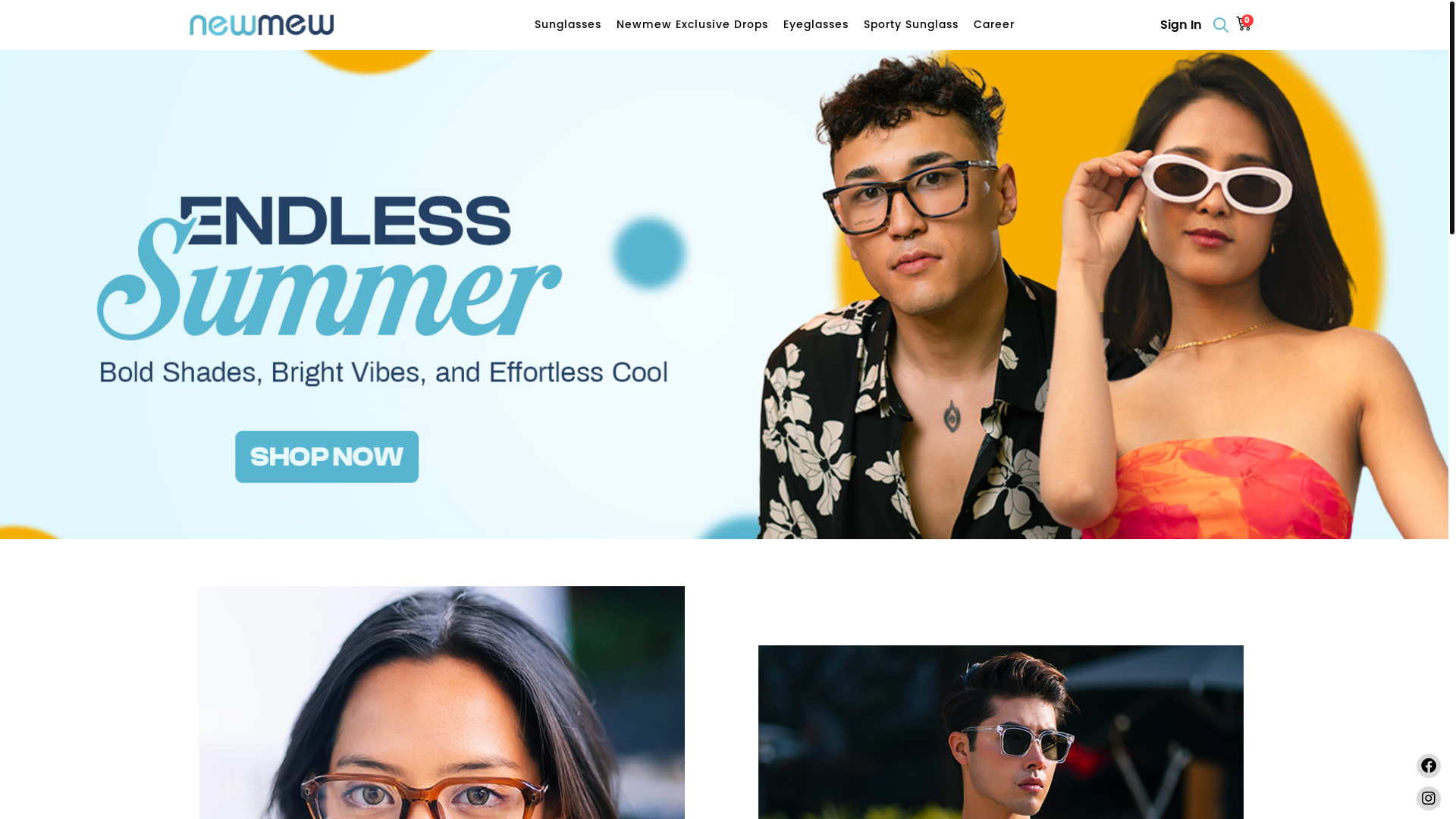 website screenshot of https://www.newmew.com/