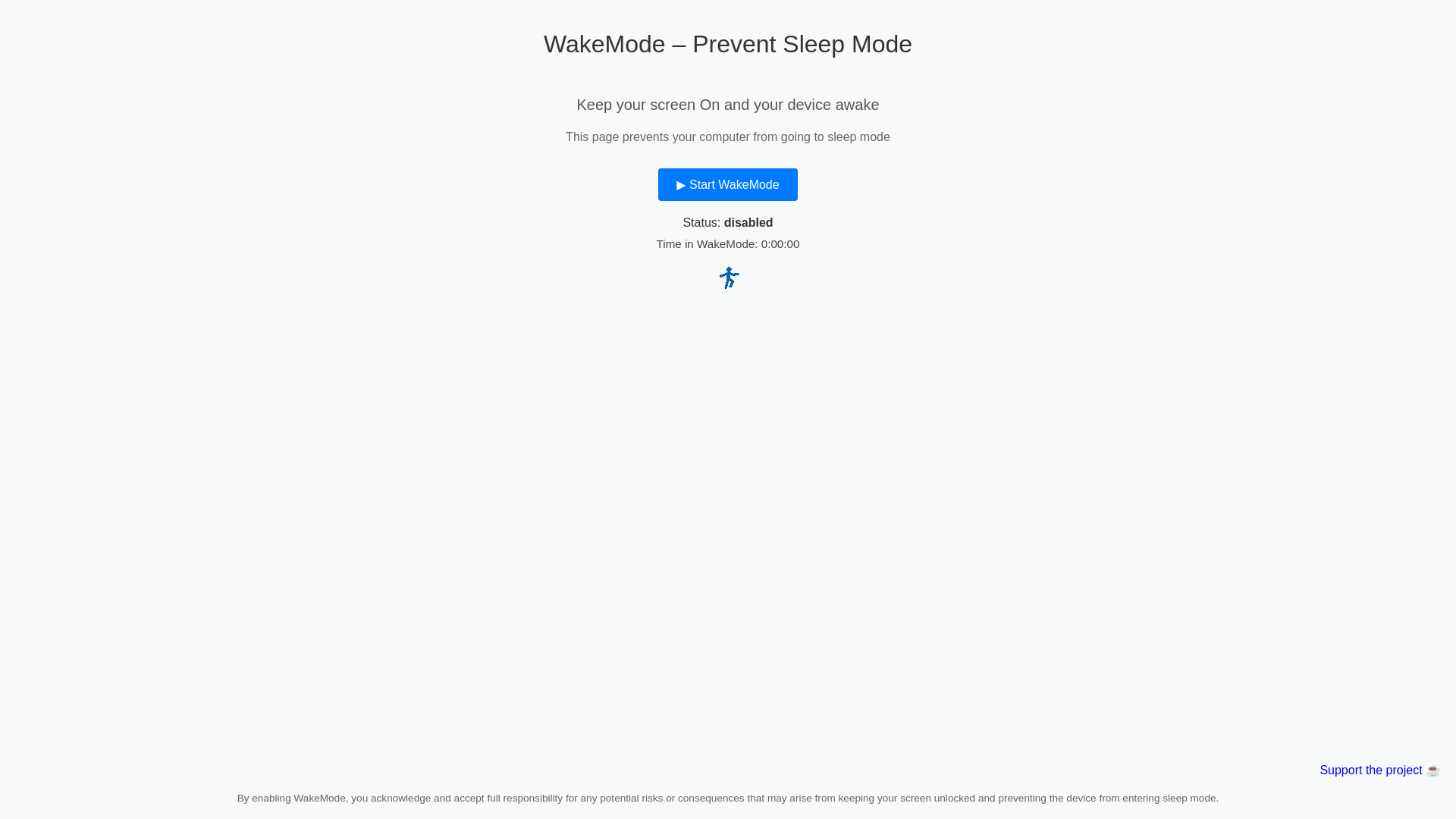 website screenshot of https://wakemode.pages.dev/