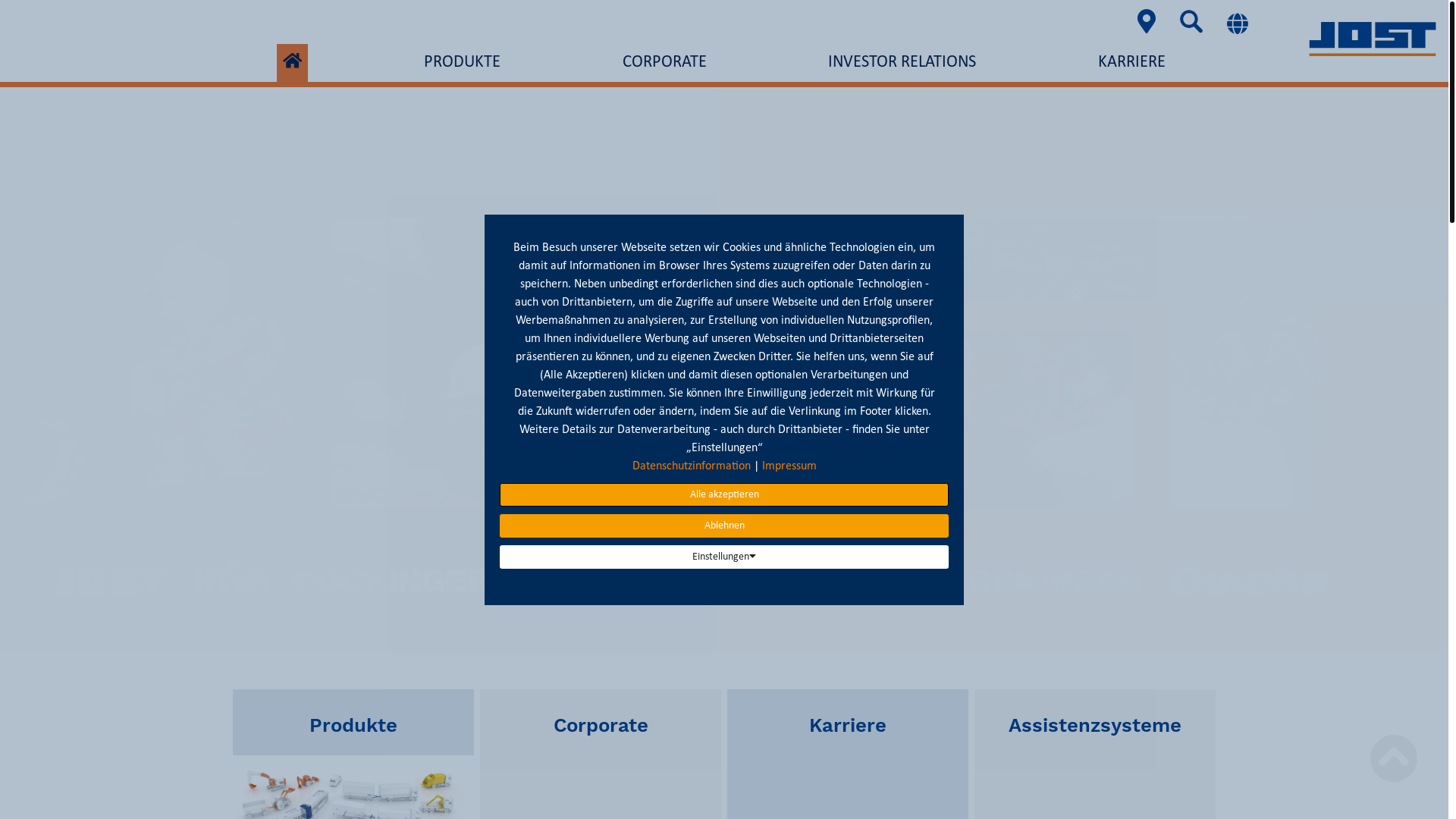 website screenshot of https://jost-hydraulics.com/