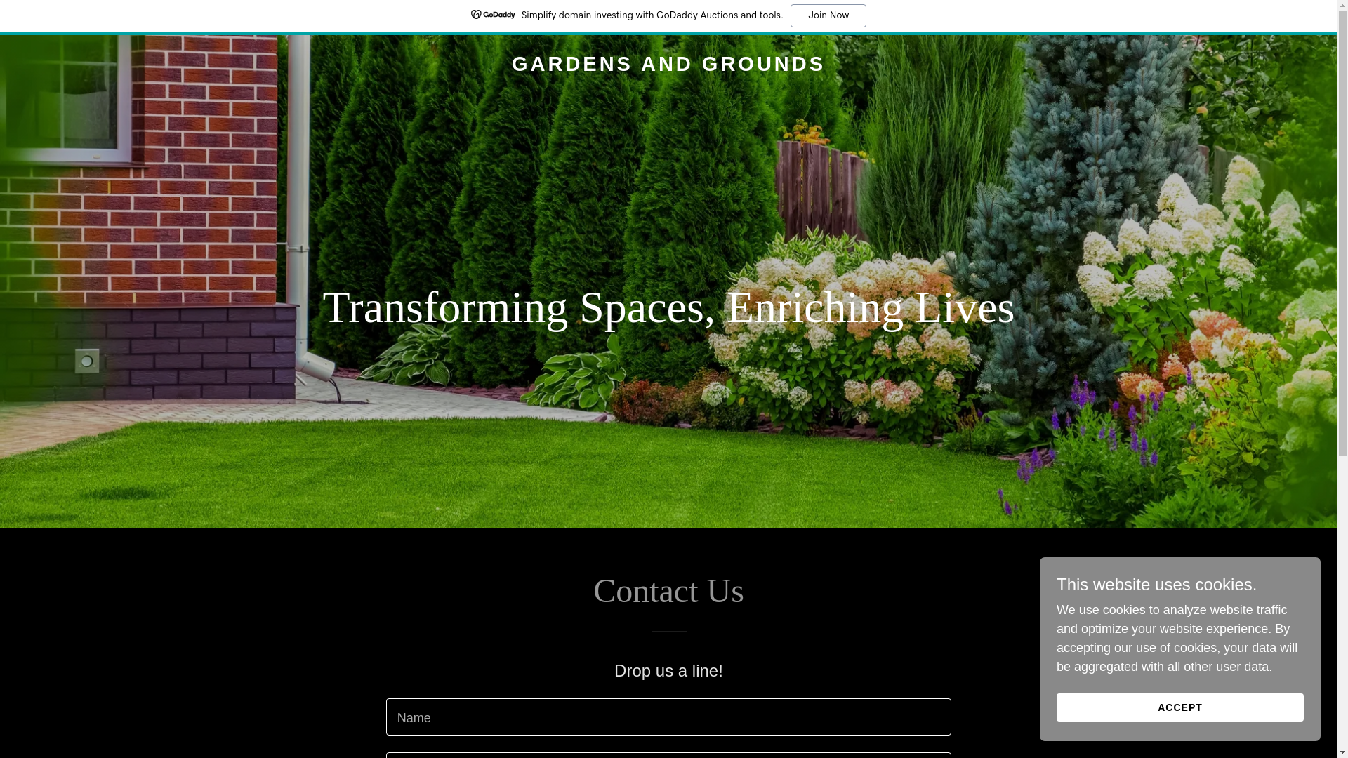 website screenshot of https://gardensandgroundsnc.com/