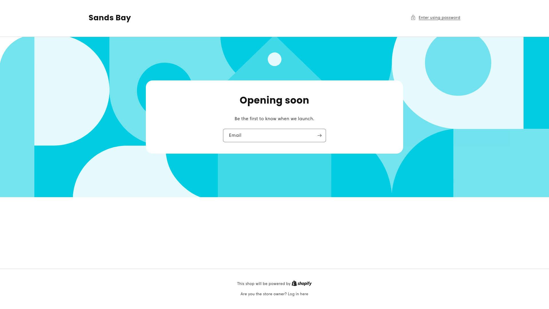 website screenshot of https://sandsbay.store/