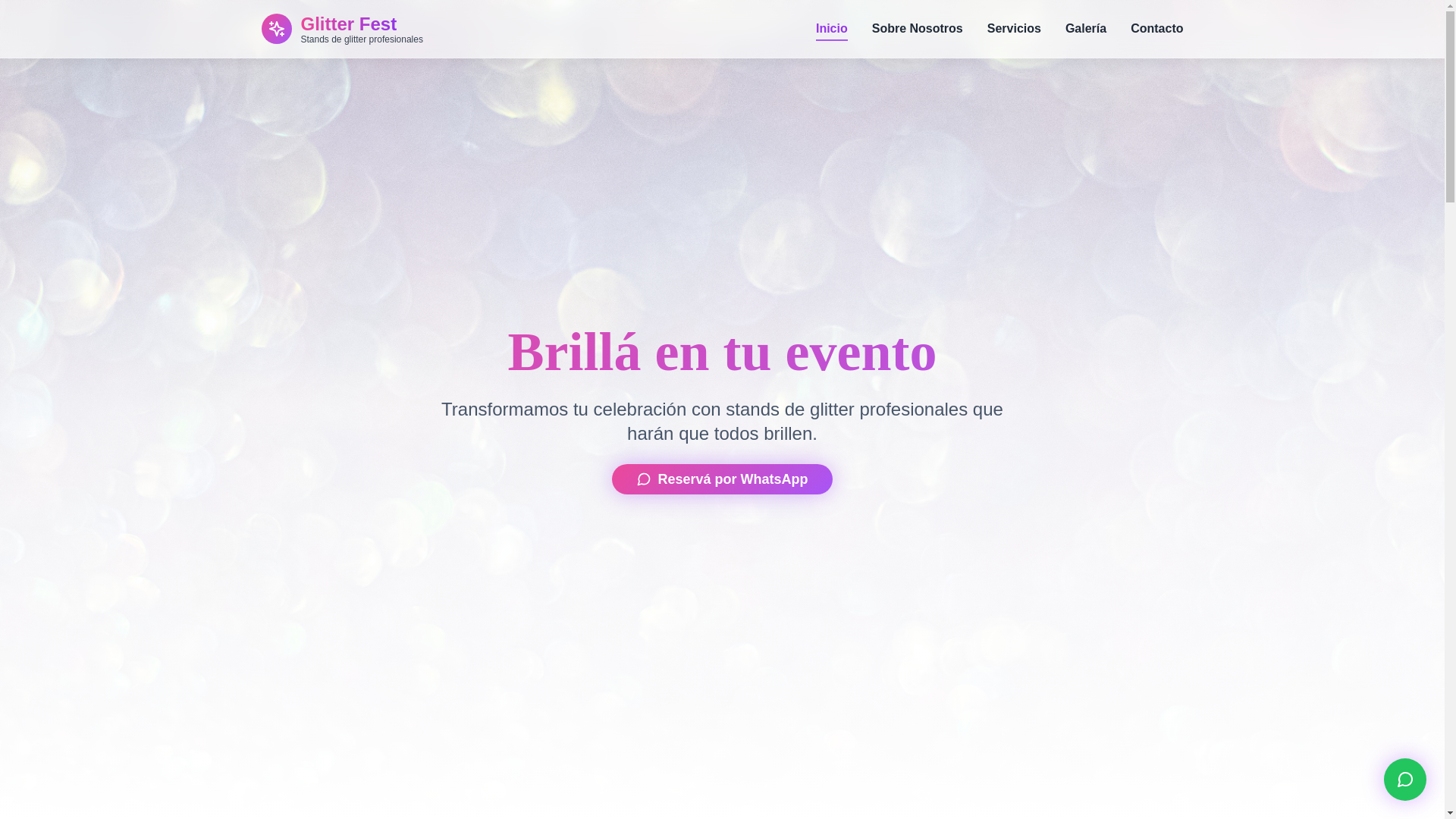 website screenshot of https://glitterfest.com.ar/