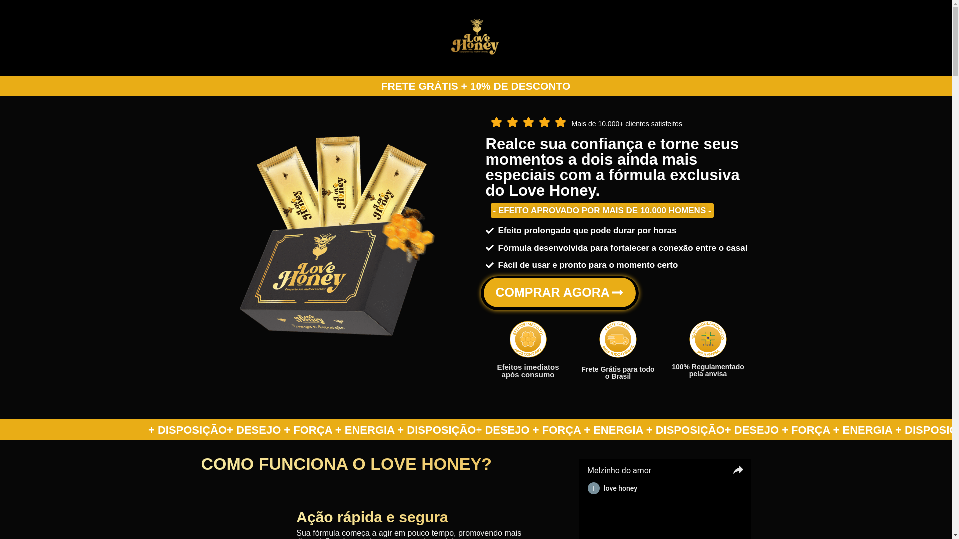 website screenshot of https://lovehoneyofc.com.br/