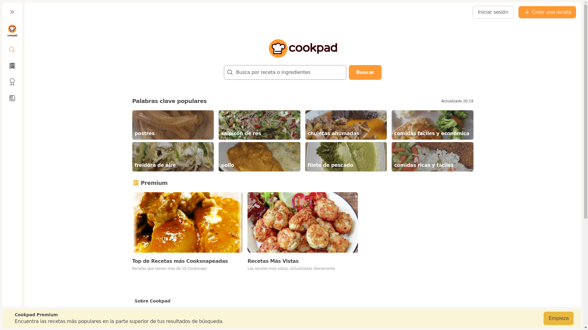 website screenshot of https://cookpad.com/