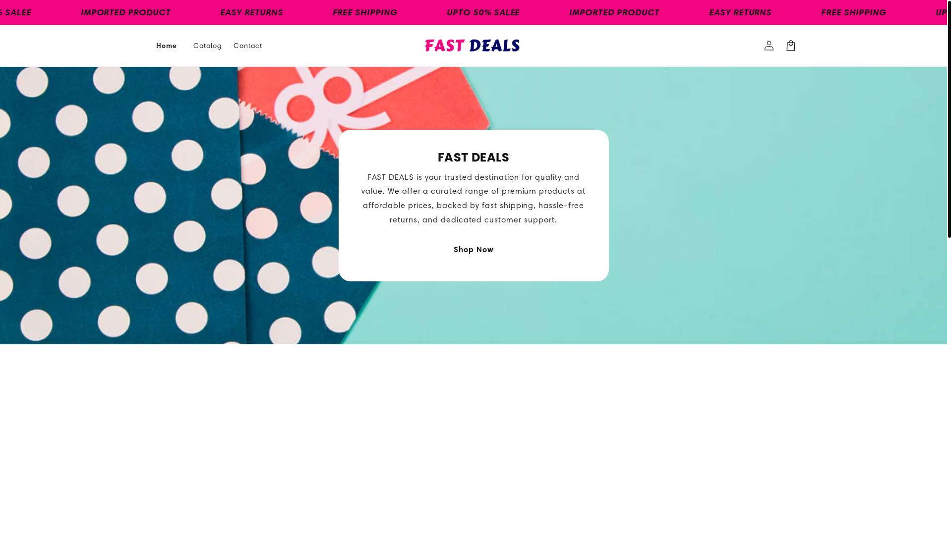website screenshot of https://fast-dealz.shop/