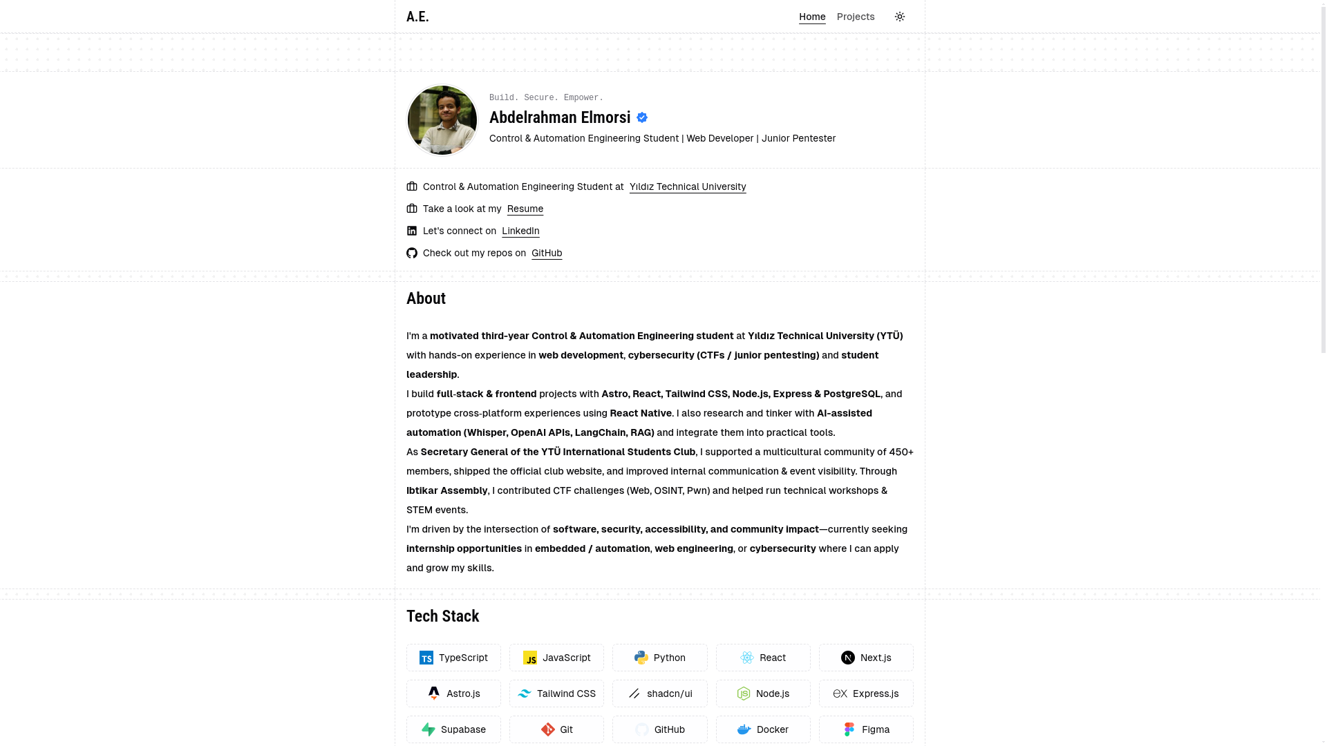 website screenshot of https://abduelmorsi.pages.dev/