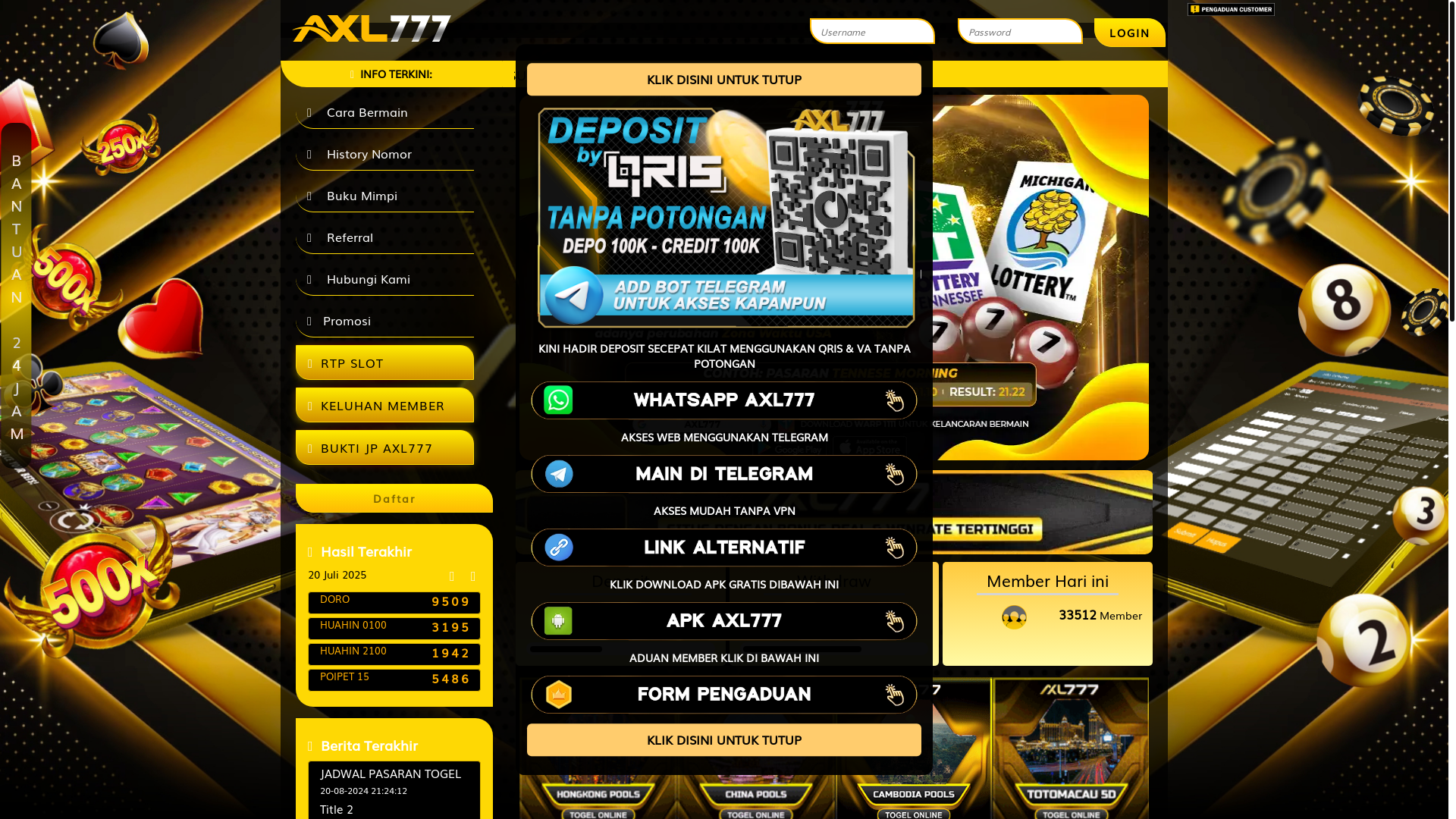 website screenshot of https://mainaxl777.cfd/