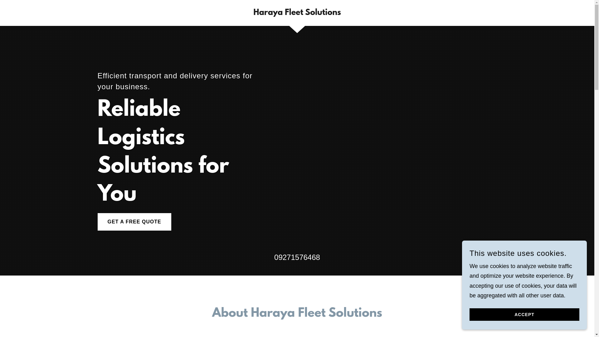 website screenshot of https://harayafleet.com/