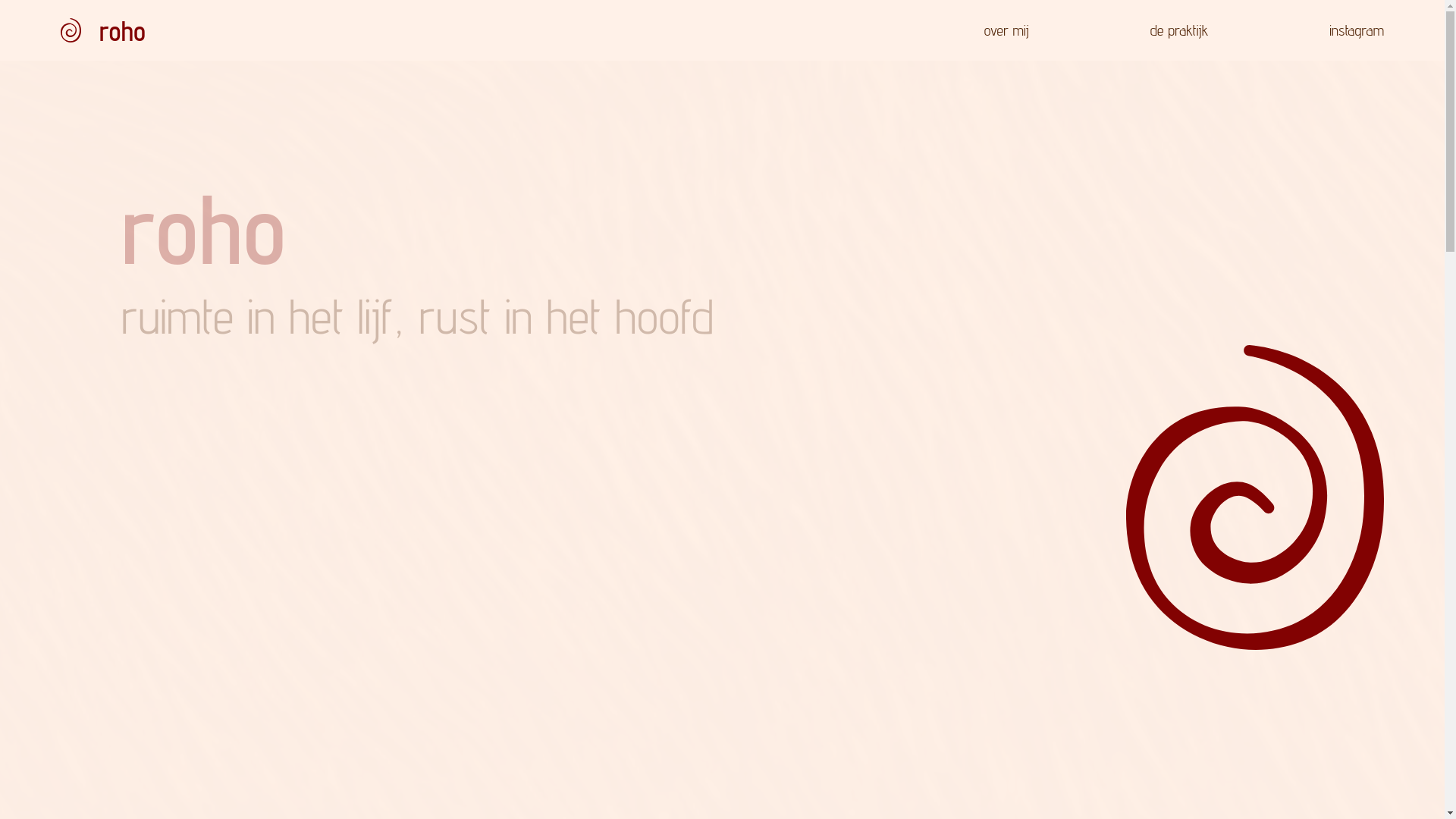 website screenshot of https://rohohondenmassage.nl/