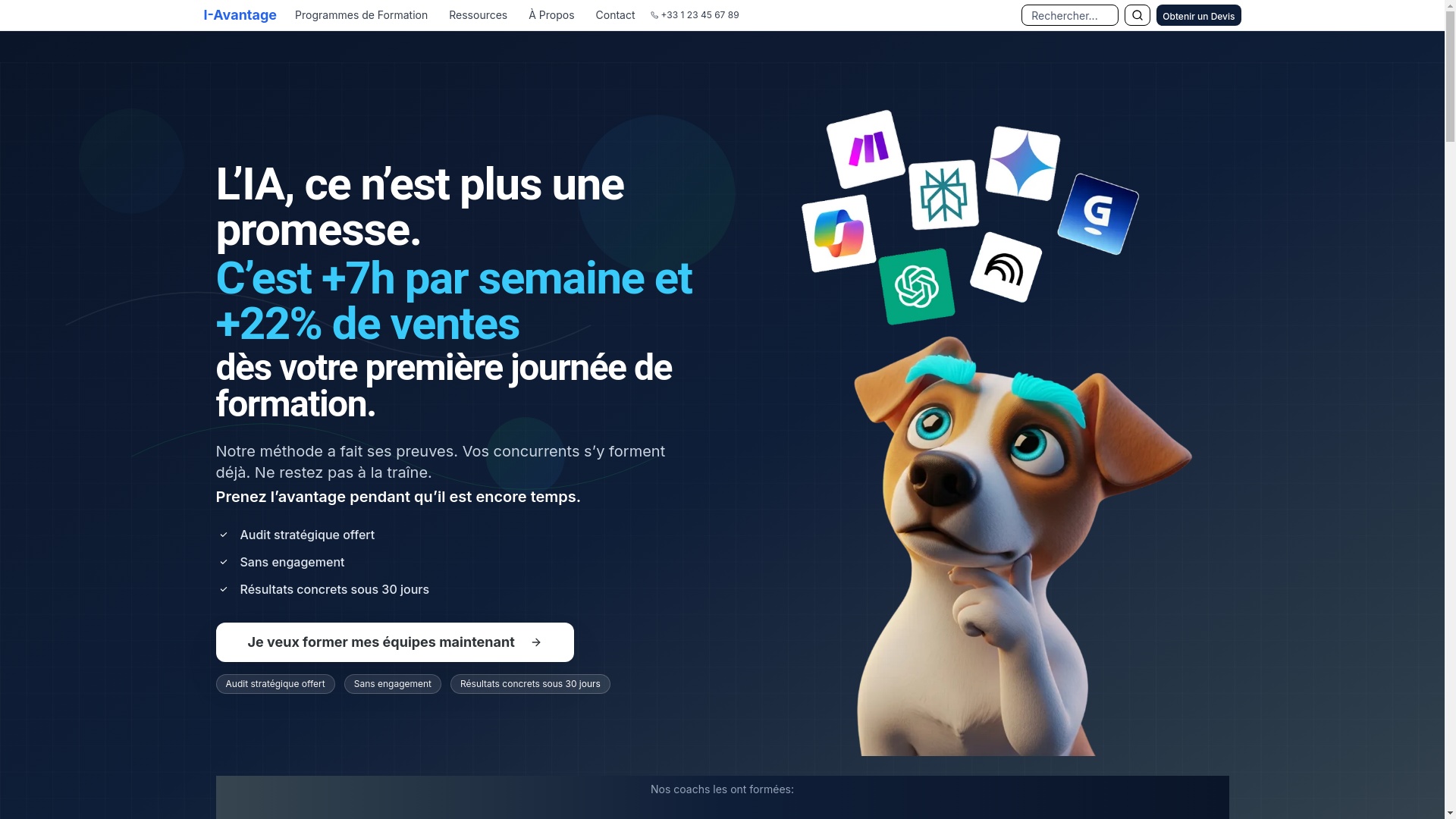 website screenshot of https://i-avantage.com/