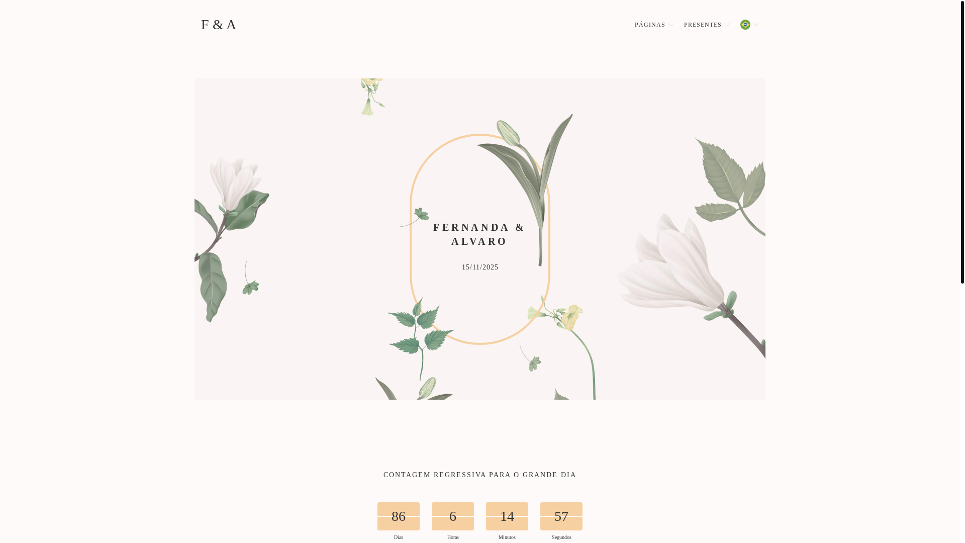 website screenshot of https://chadecasanovafernandaealvaro.com/