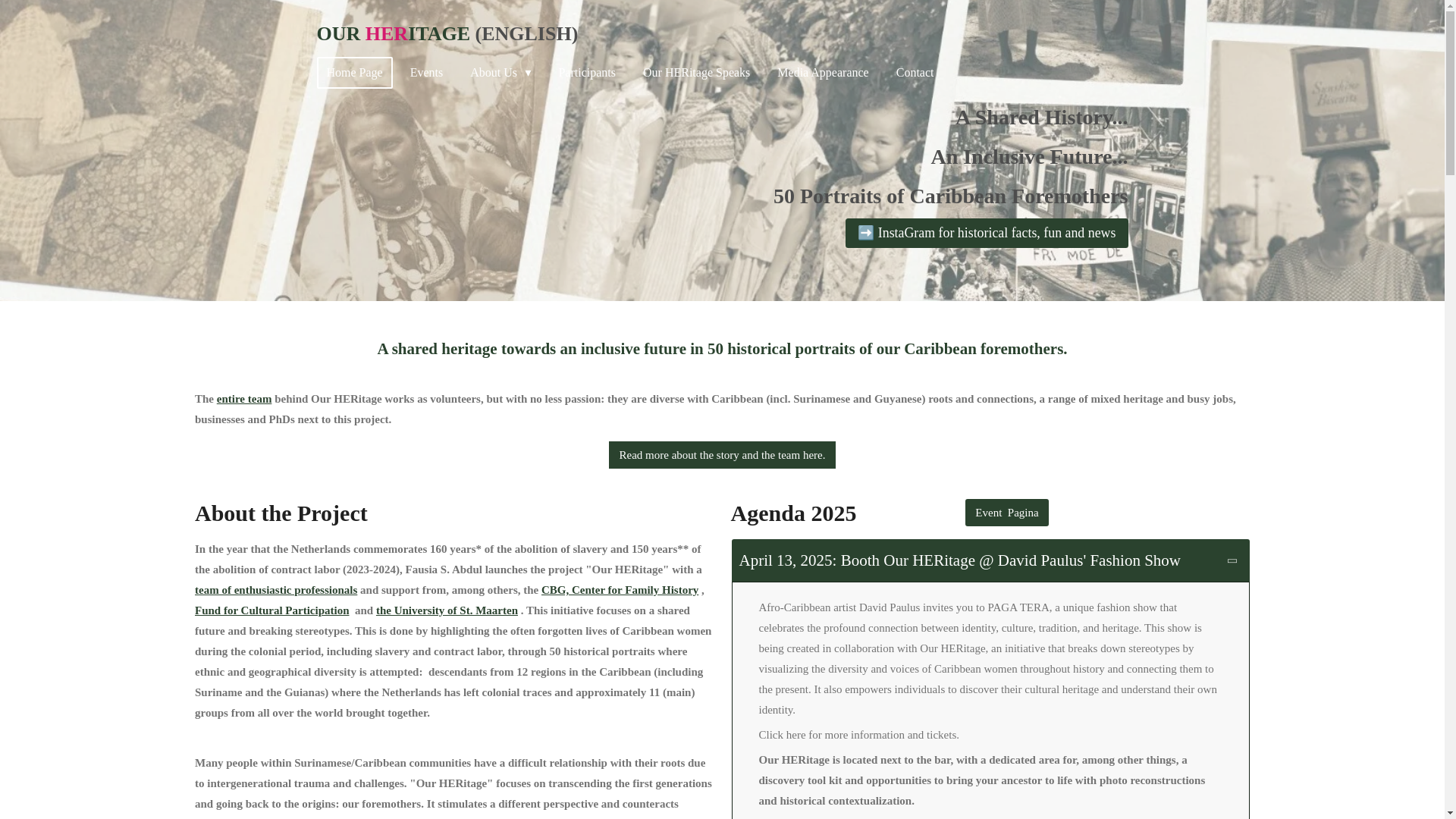 website screenshot of https://ourheritagenl.com/