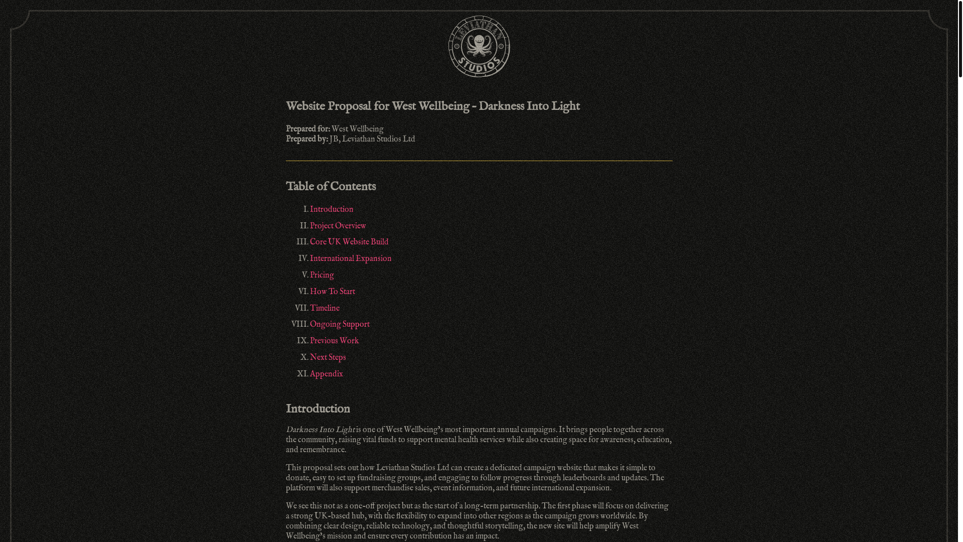 website screenshot of https://darknessintolightproposal.pages.dev/