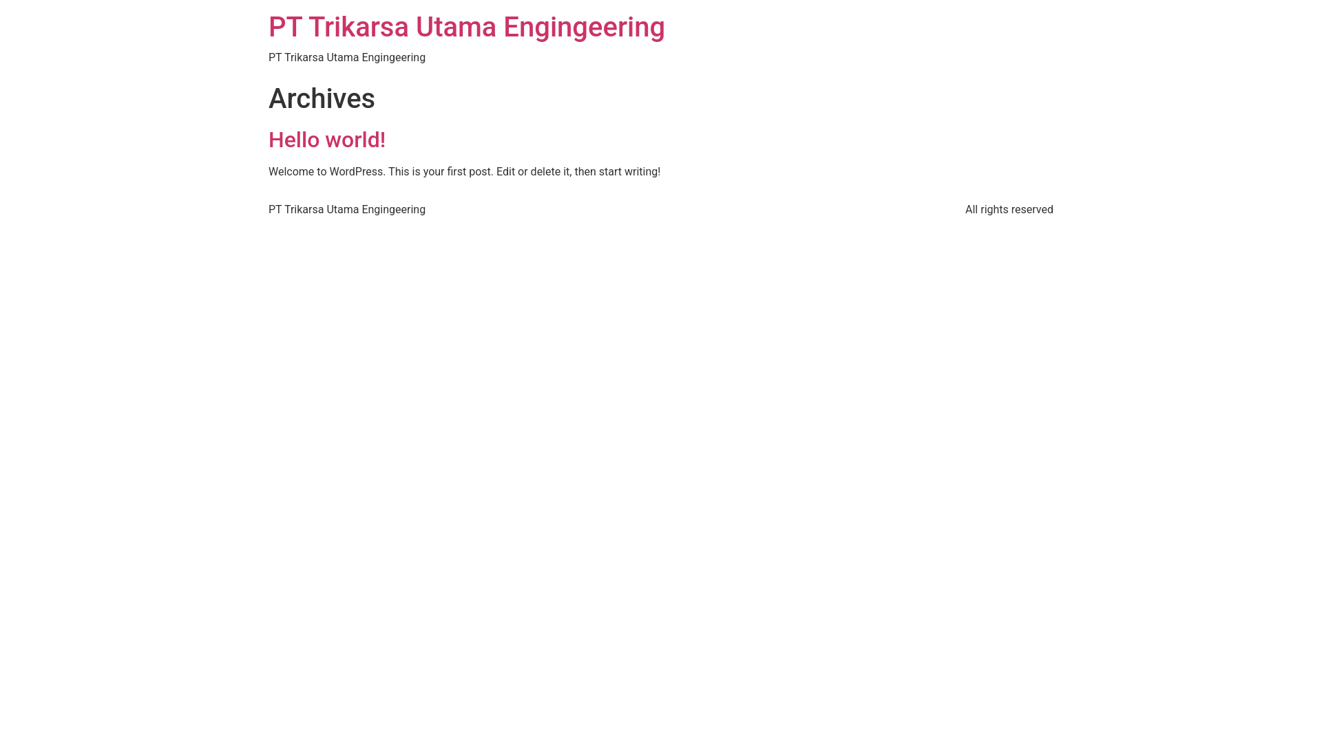 website screenshot of https://trikarsautamaengineering.com/