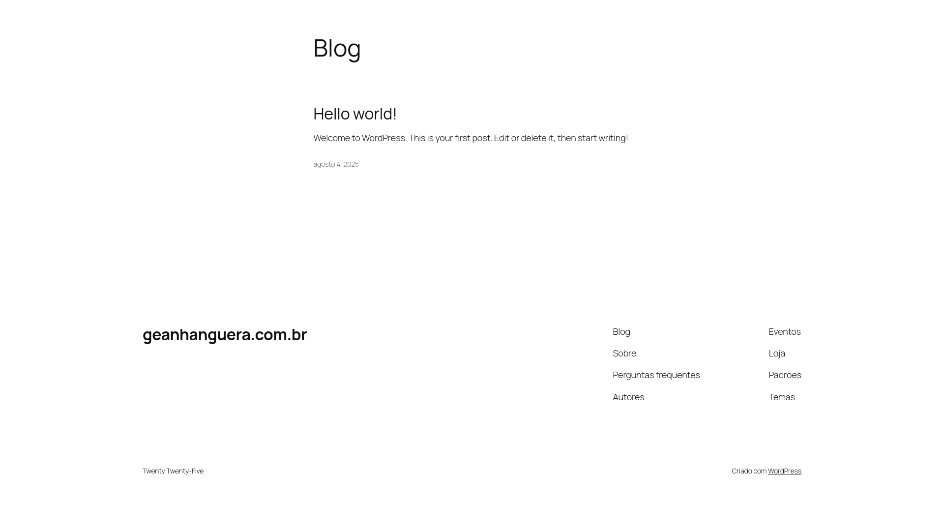 website screenshot of https://geanhanguera.com.br/