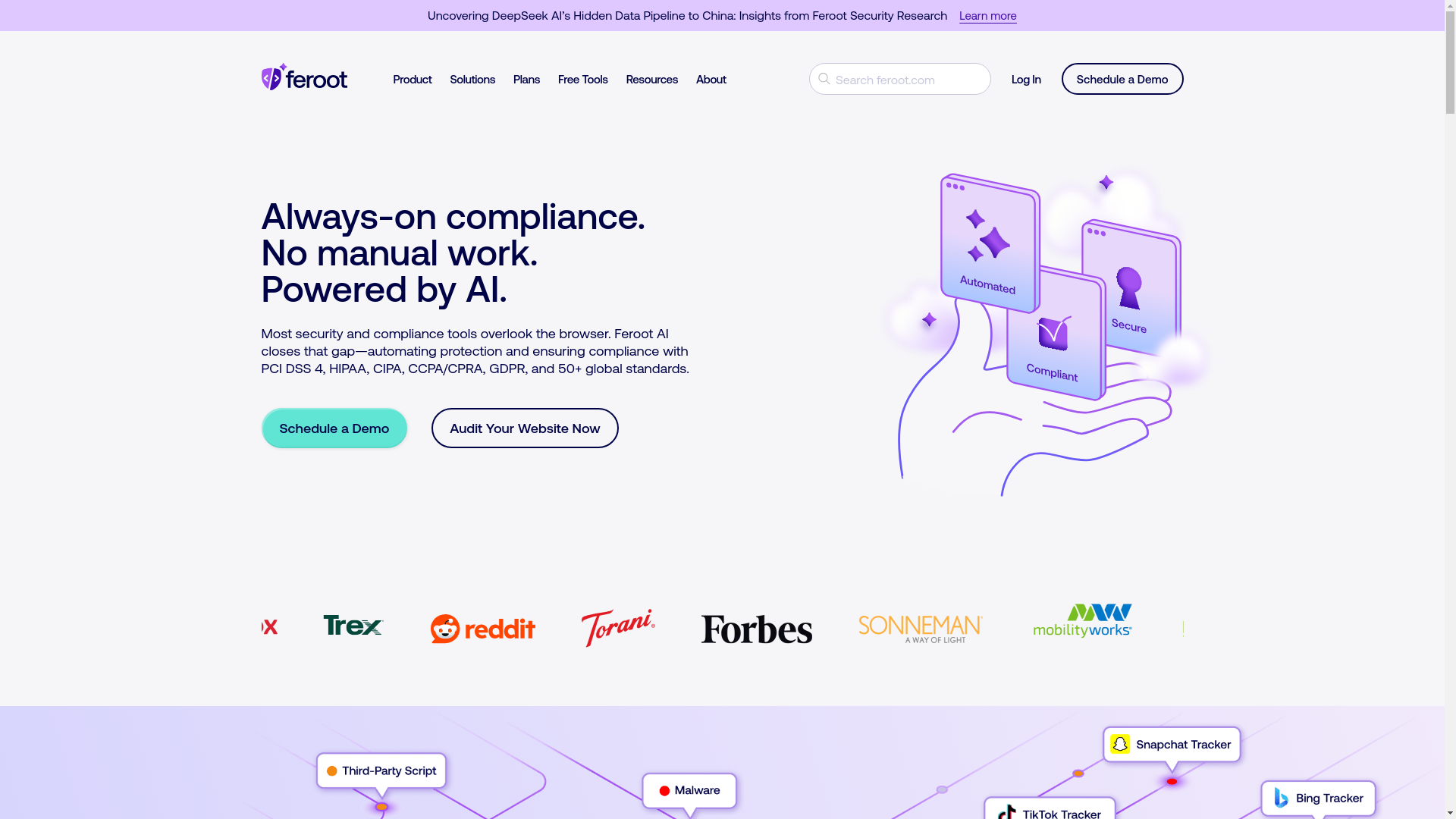 website screenshot of https://healthferoot.com/