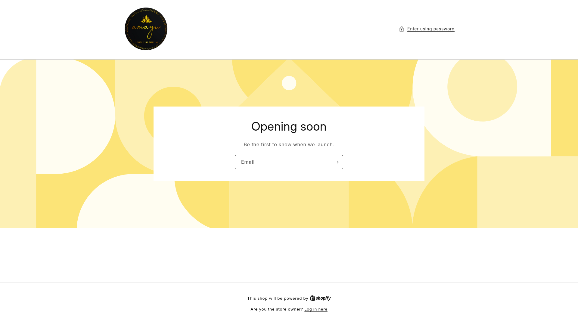 website screenshot of https://amayucollections.com/