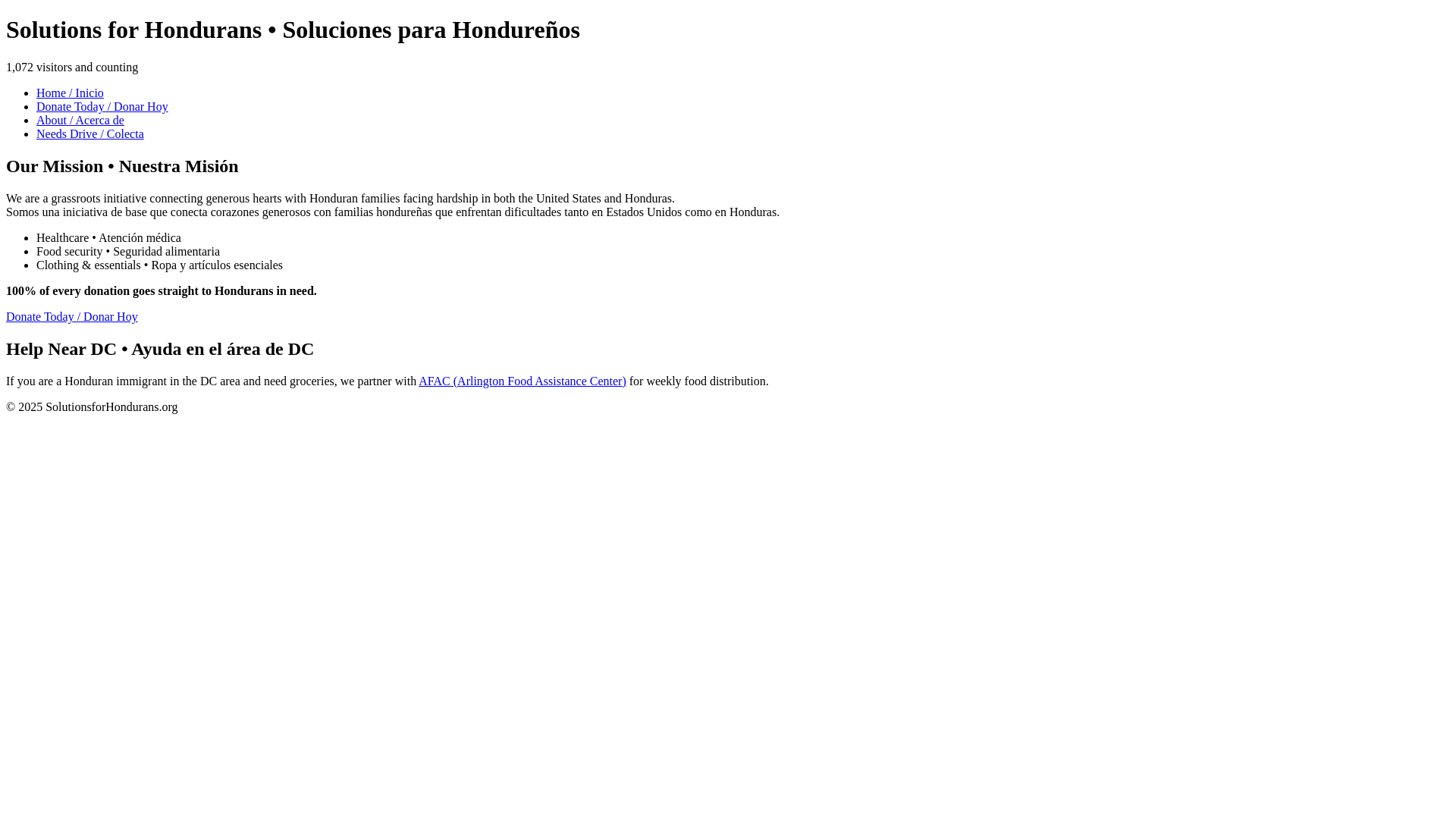 website screenshot of https://solutionsforhondurans.pages.dev/