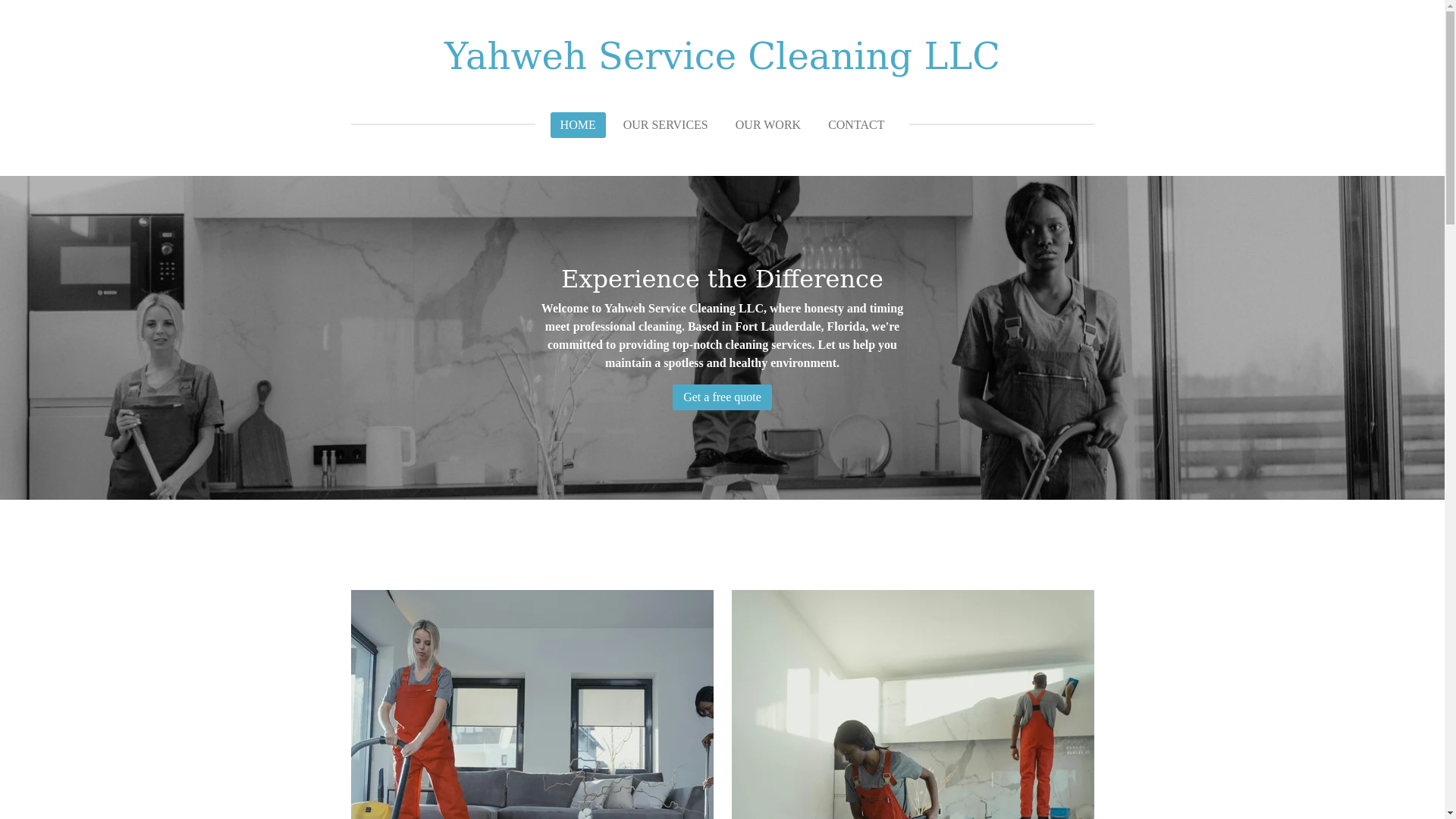 website screenshot of https://yahwehservicecleaningllc.com/